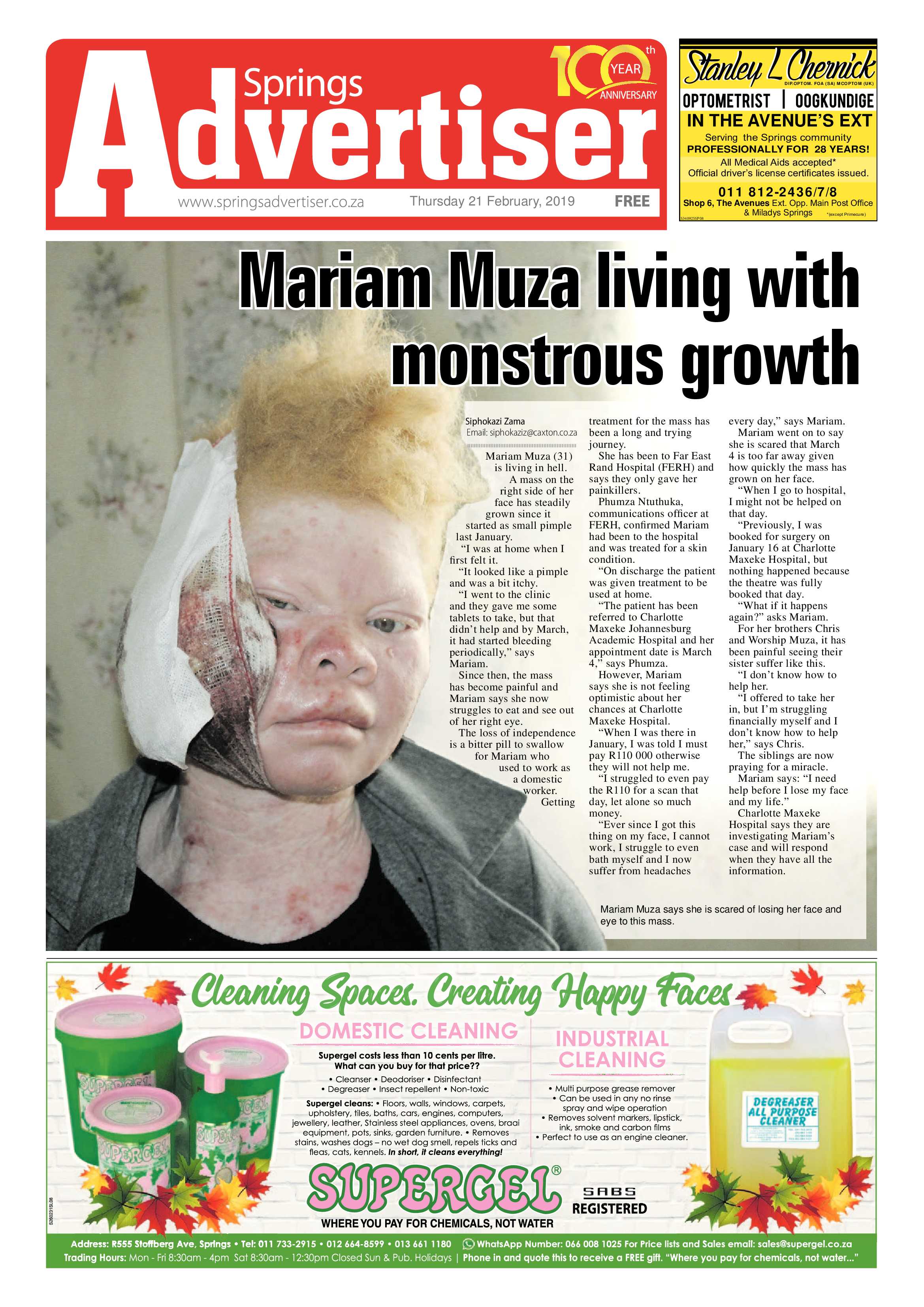 Springs Advertiser 21 February 2019 page 1