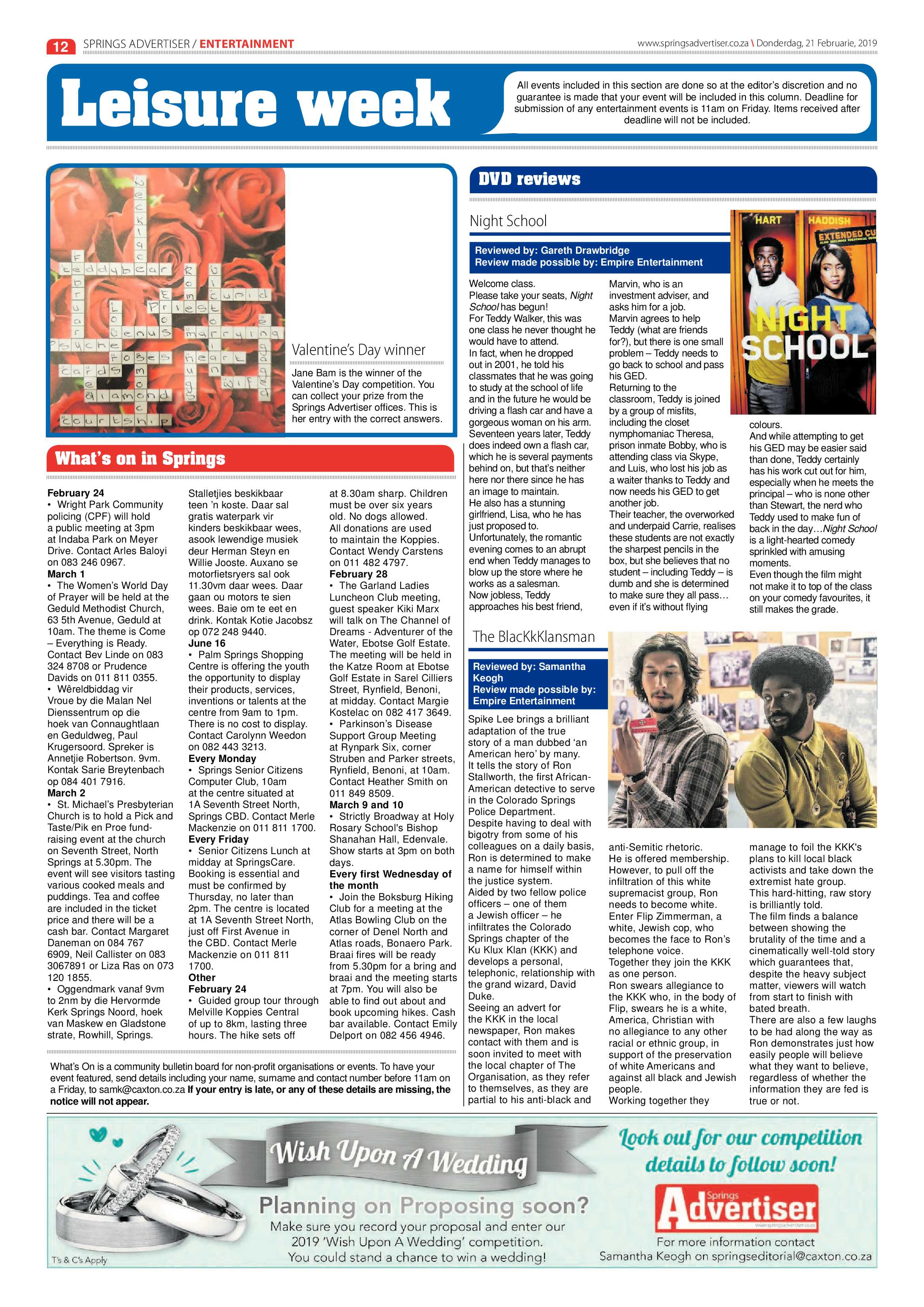 Springs Advertiser 21 February 2019 page 12