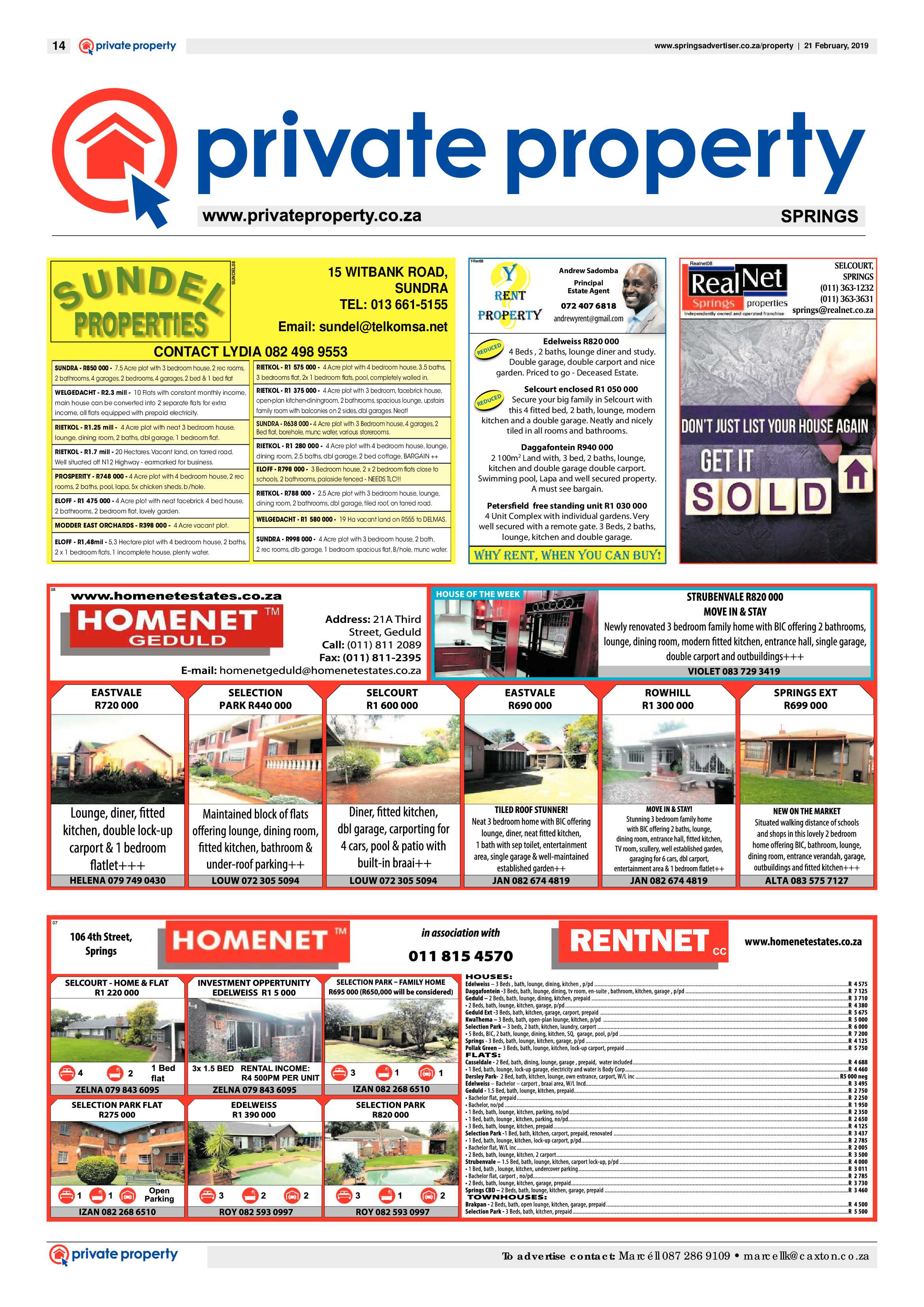 Springs Advertiser 21 February 2019 page 14