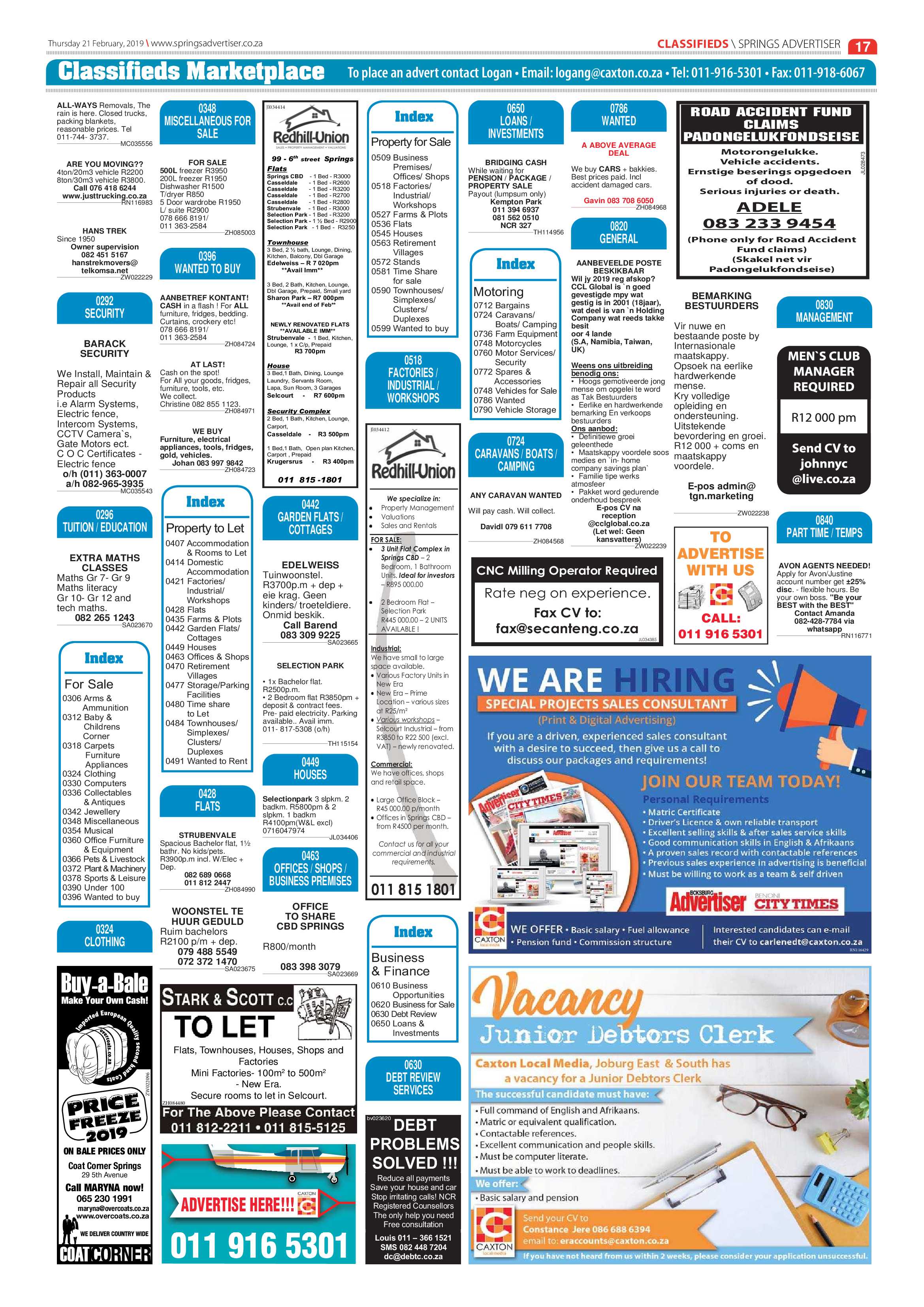 Springs Advertiser 21 February 2019 page 17