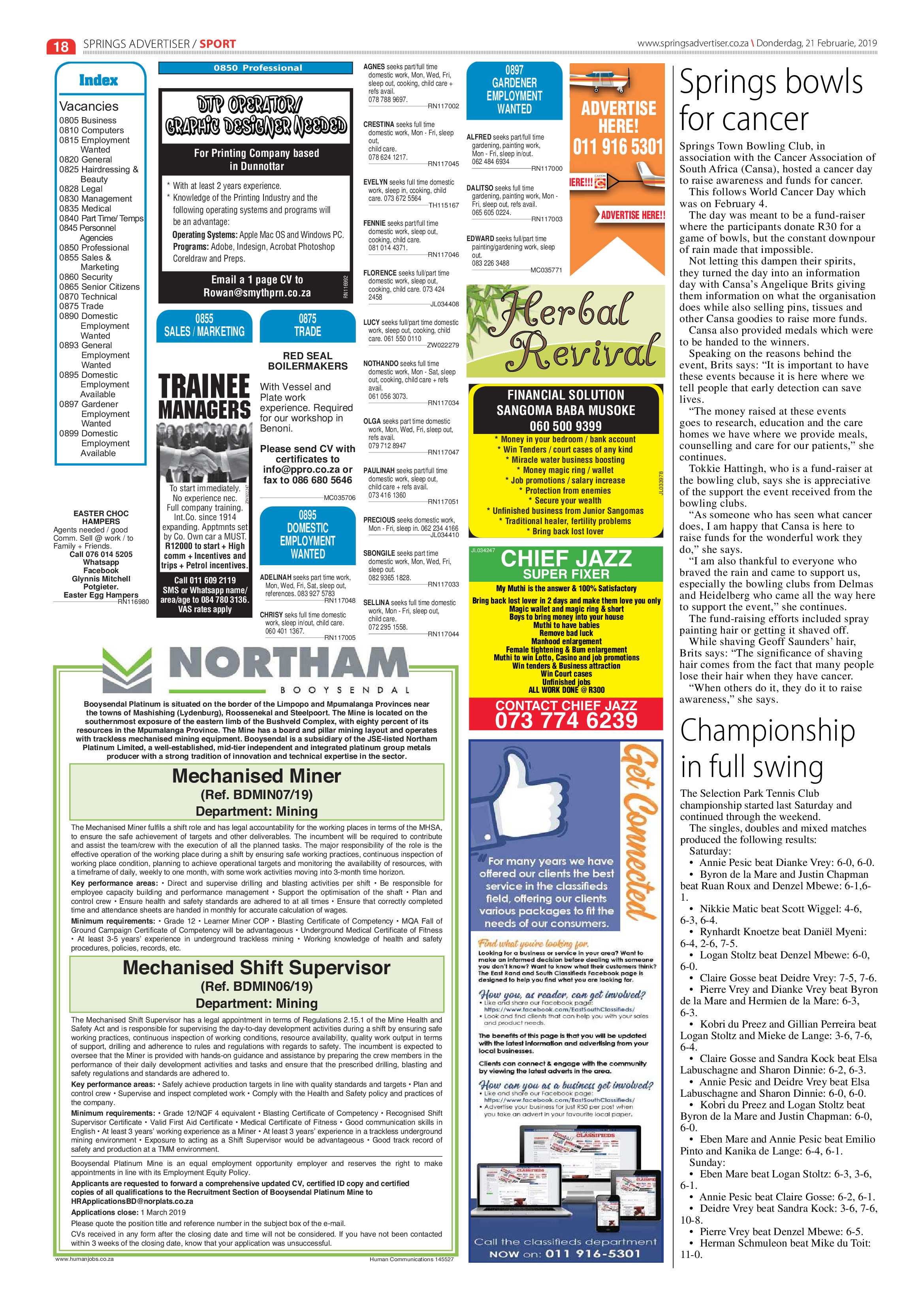 Springs Advertiser 21 February 2019 page 18