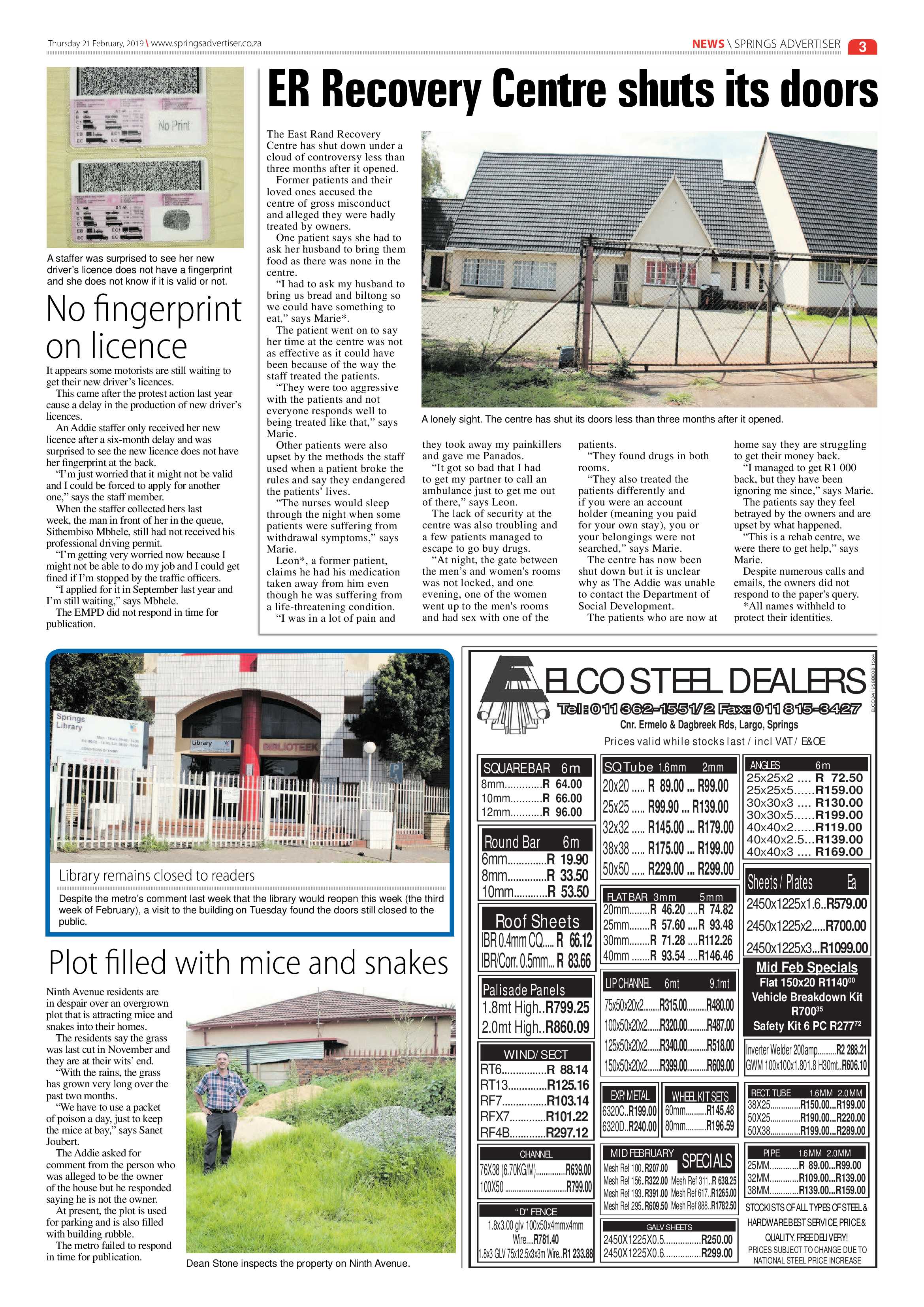 Springs Advertiser 21 February 2019 page 3