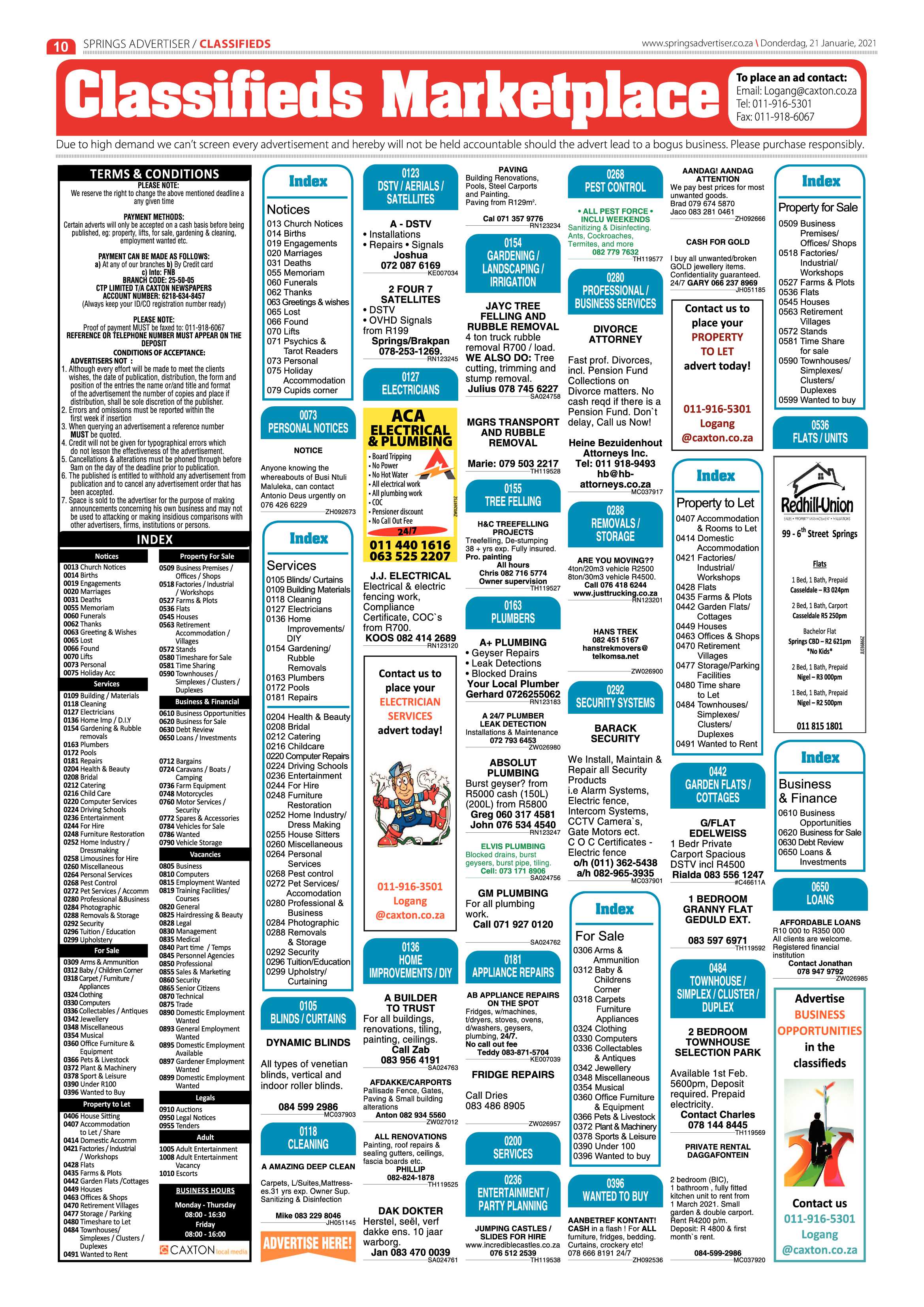 Springs Advertiser 21 January 2021 page 10