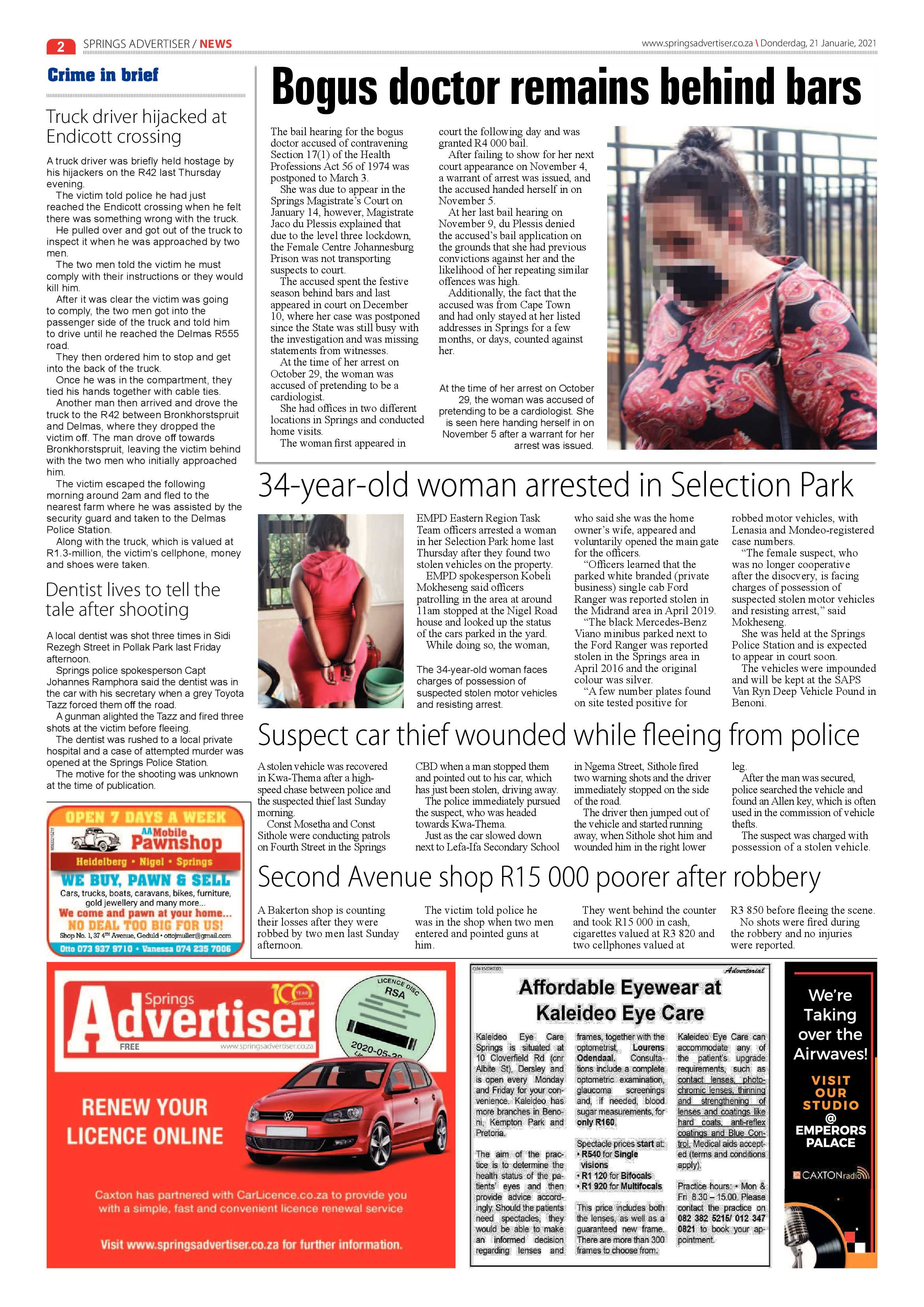 Springs Advertiser 21 January 2021 page 2