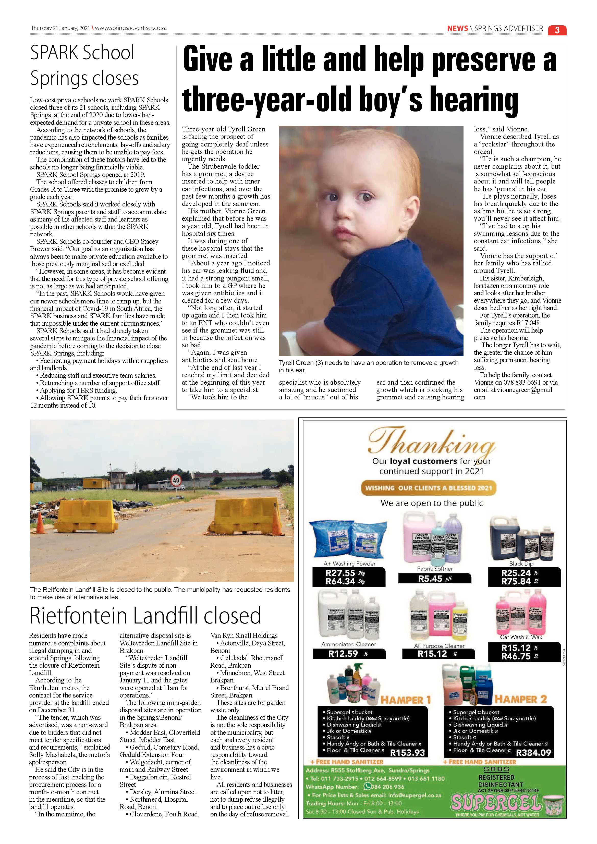 Springs Advertiser 21 January 2021 page 3