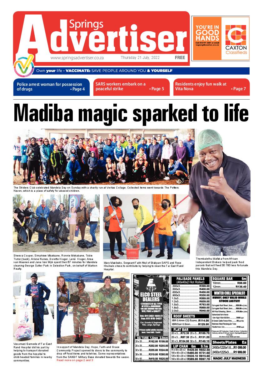 Springs Advertiser 21 July 2022 page 1