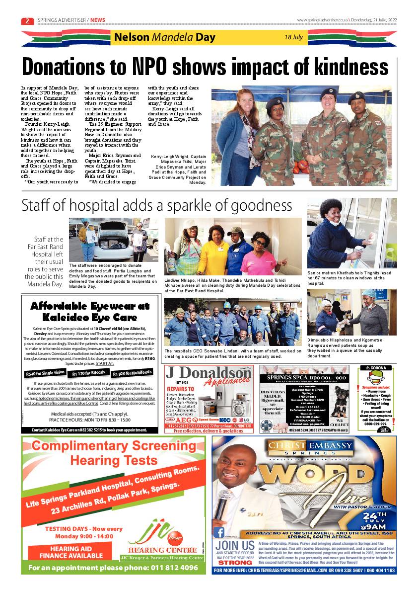 Springs Advertiser 21 July 2022 page 2