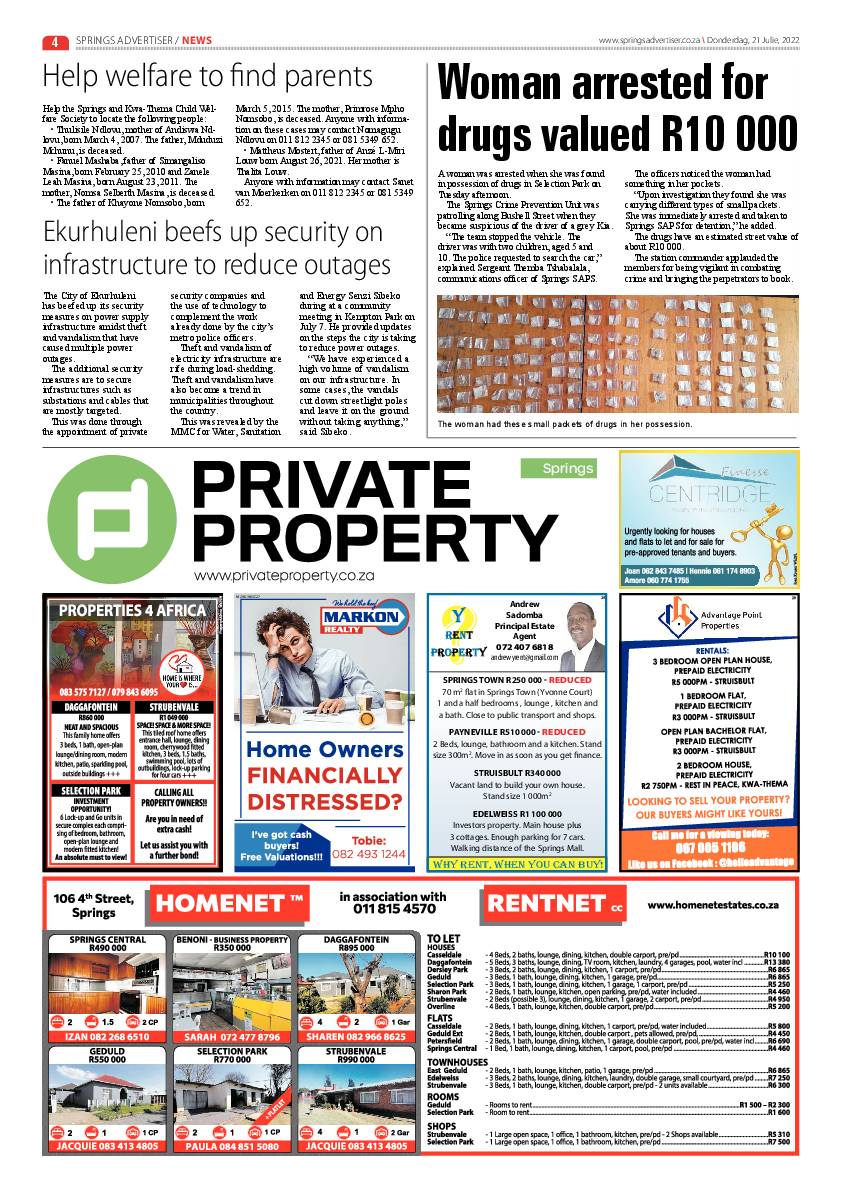 Springs Advertiser 21 July 2022 page 4