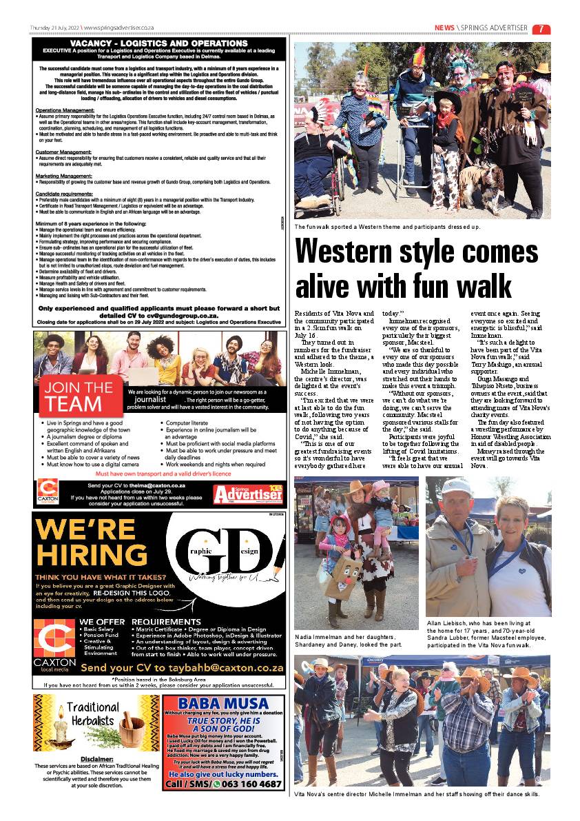 Springs Advertiser 21 July 2022 page 7