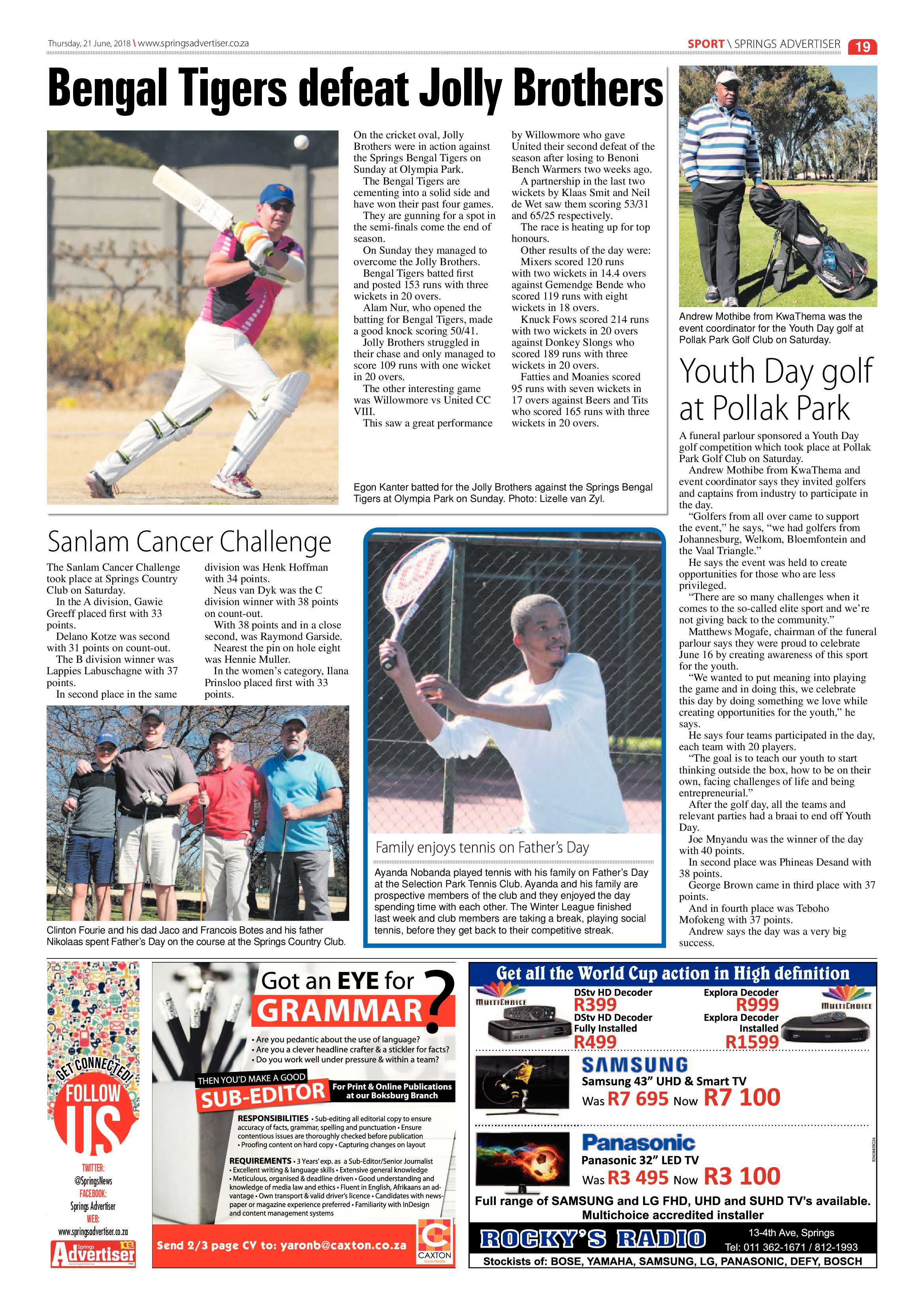 Springs Advertiser 21 June 2018 page 19