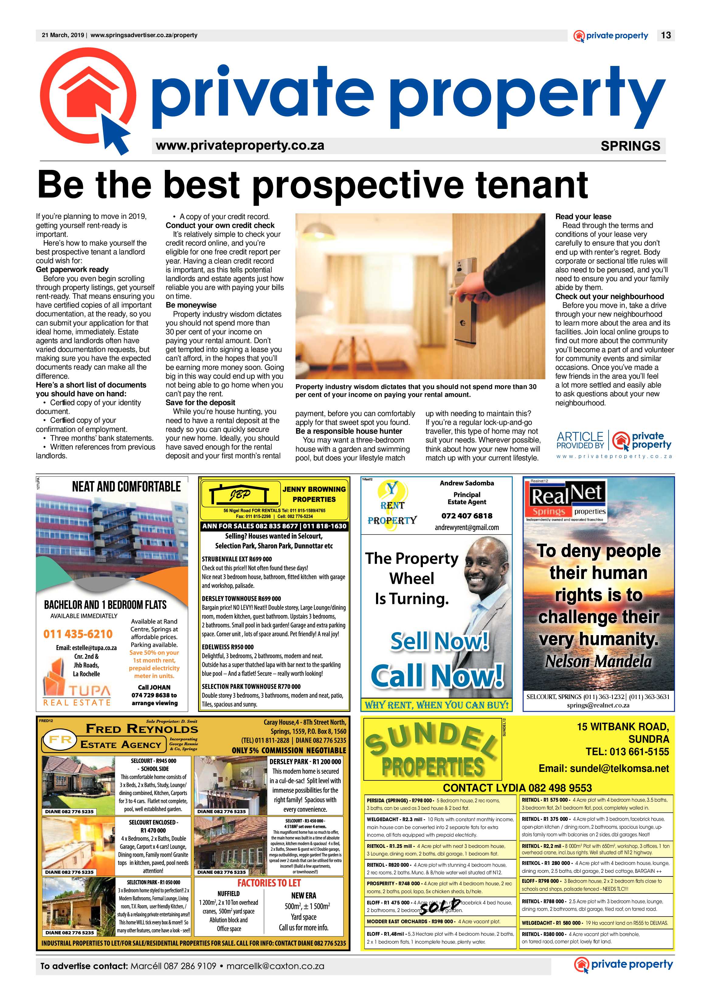 Springs Advertiser 21 March 2019 page 13