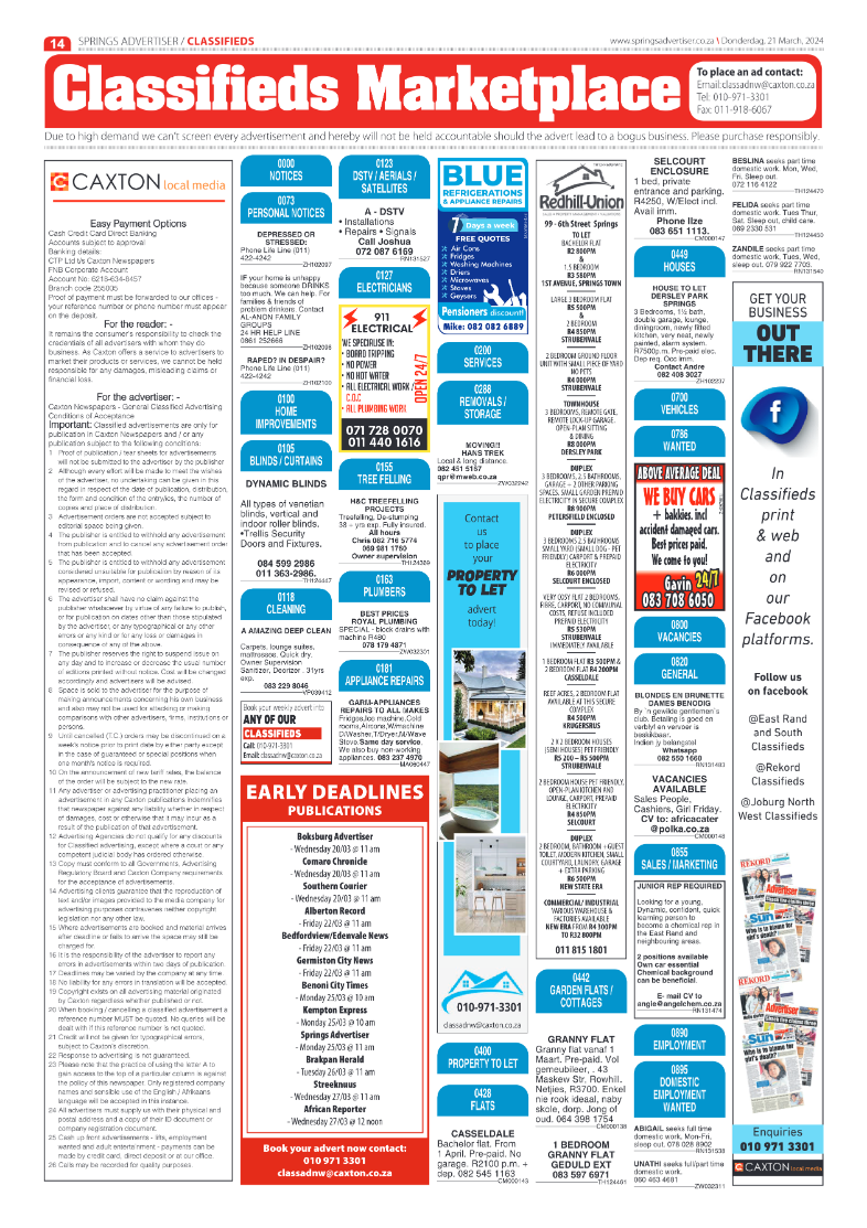 Springs Advertiser 21 March 2024 page 14