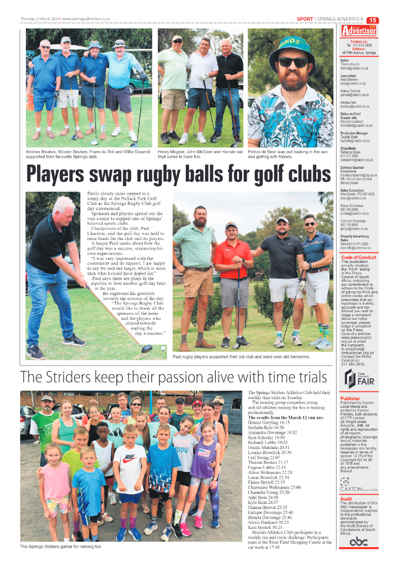 Springs Advertiser 21 March 2024 page 15