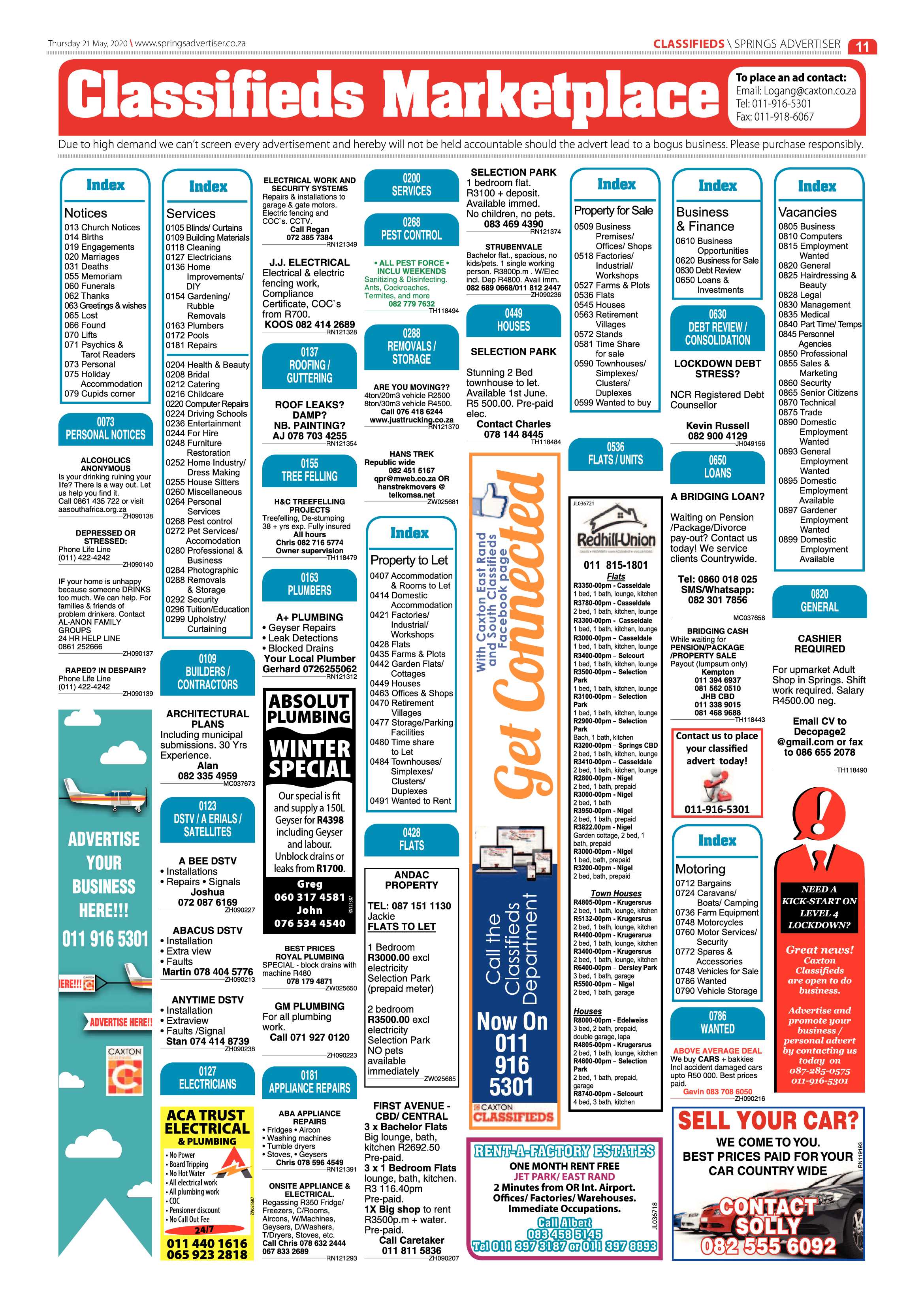 Springs Advertiser 21 May 2020 page 11
