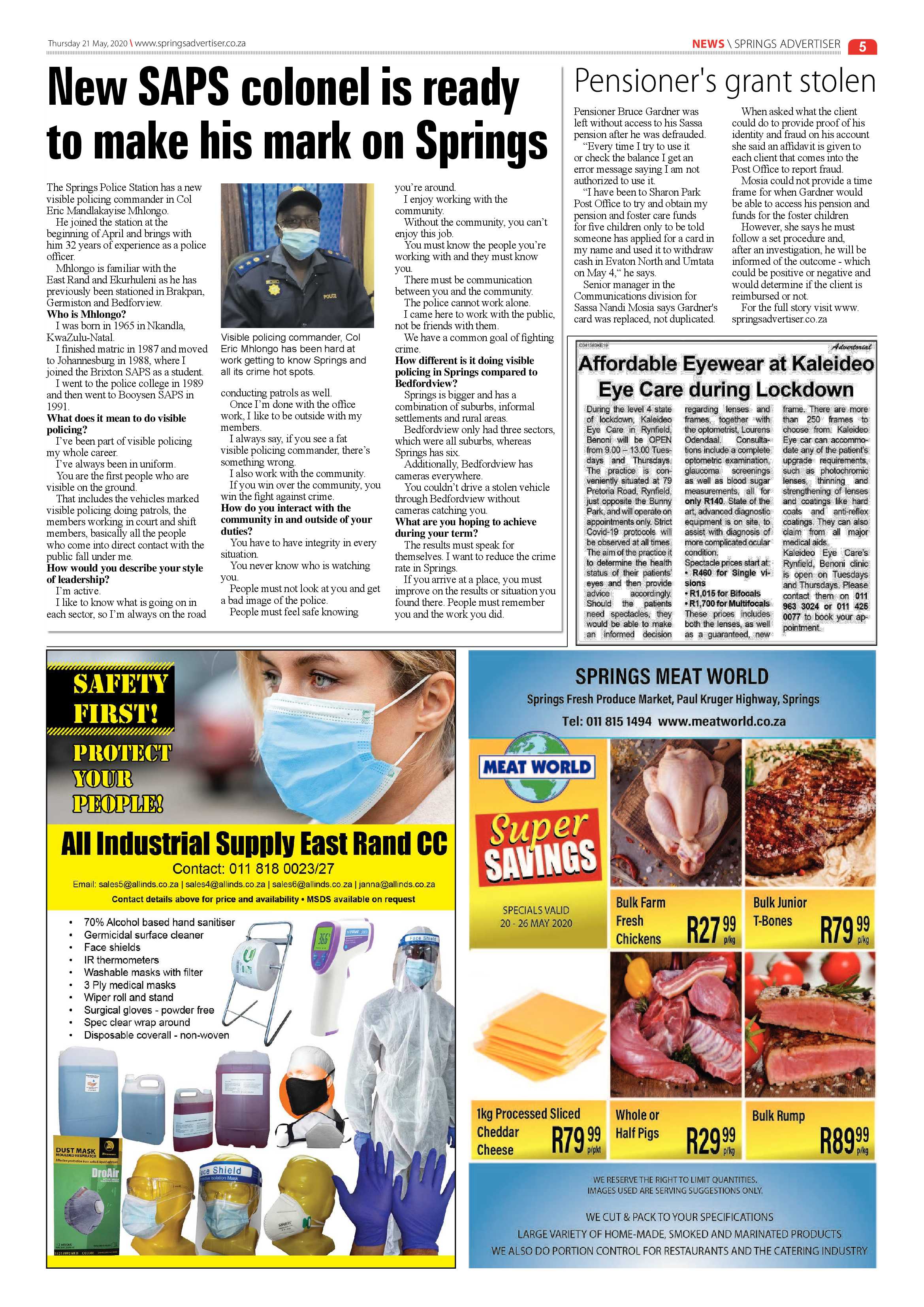 Springs Advertiser 21 May 2020 page 5