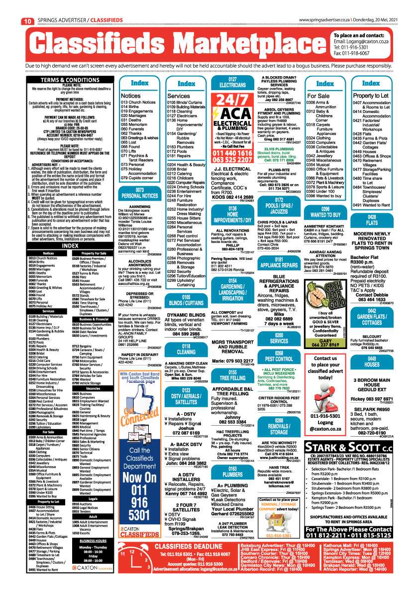 Springs Advertiser 21 May 2021 page 10