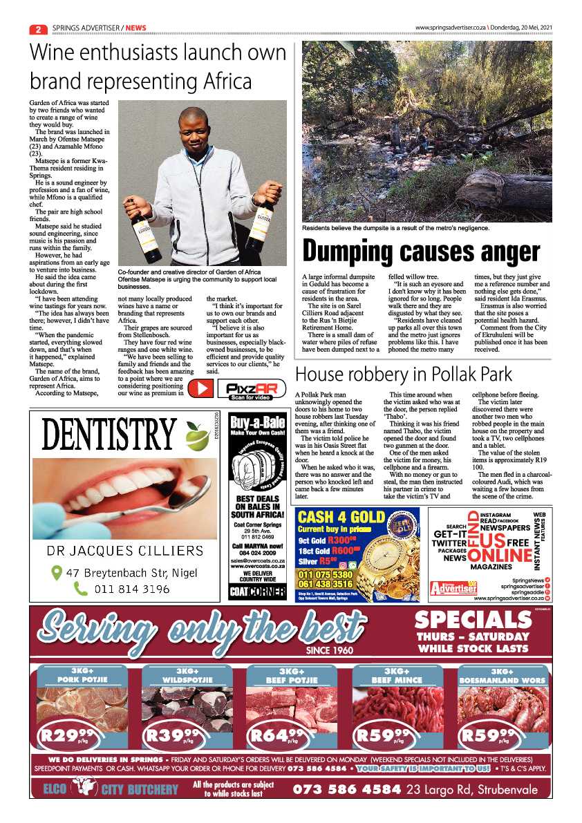 Springs Advertiser 21 May 2021 page 2