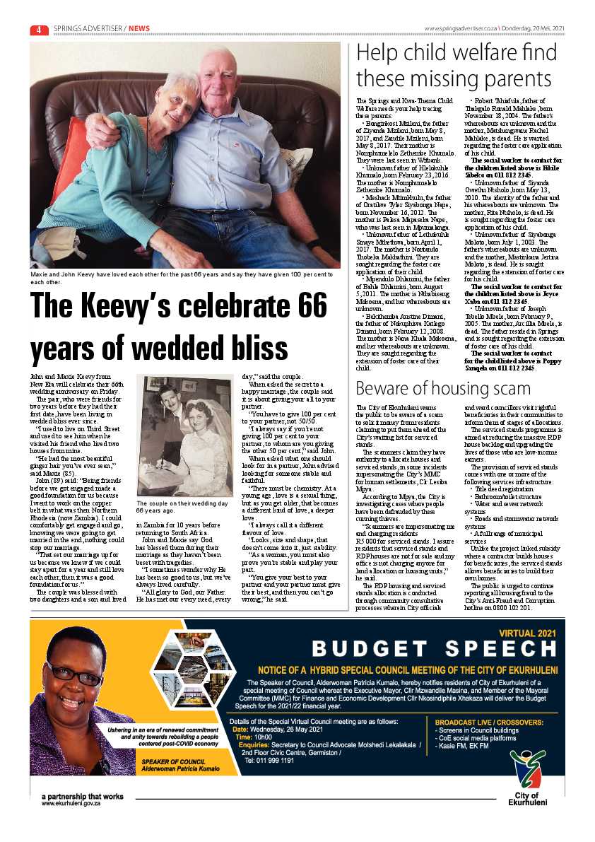 Springs Advertiser 21 May 2021 page 4