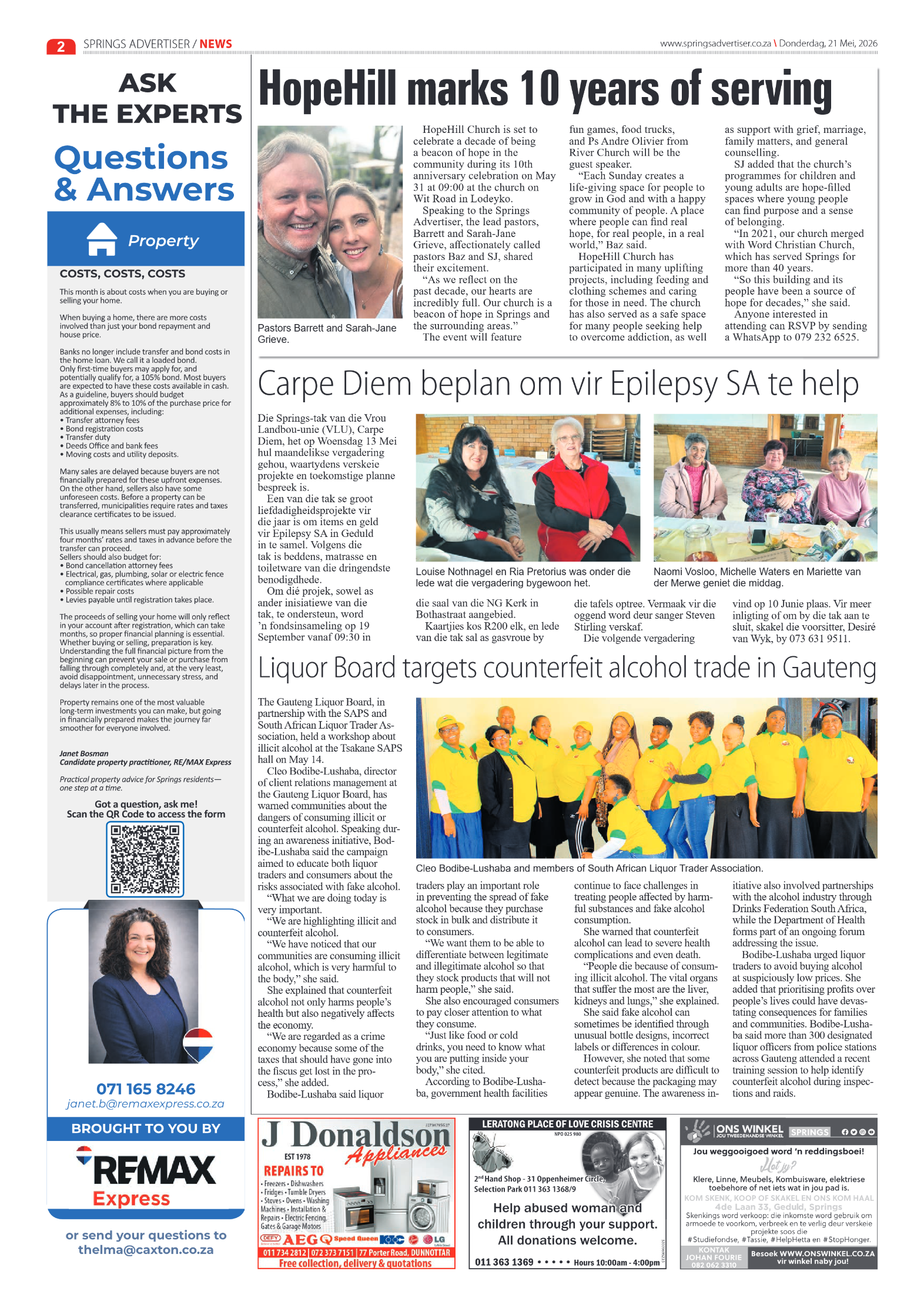 Springs Advertiser 21 May 2026 page 2
