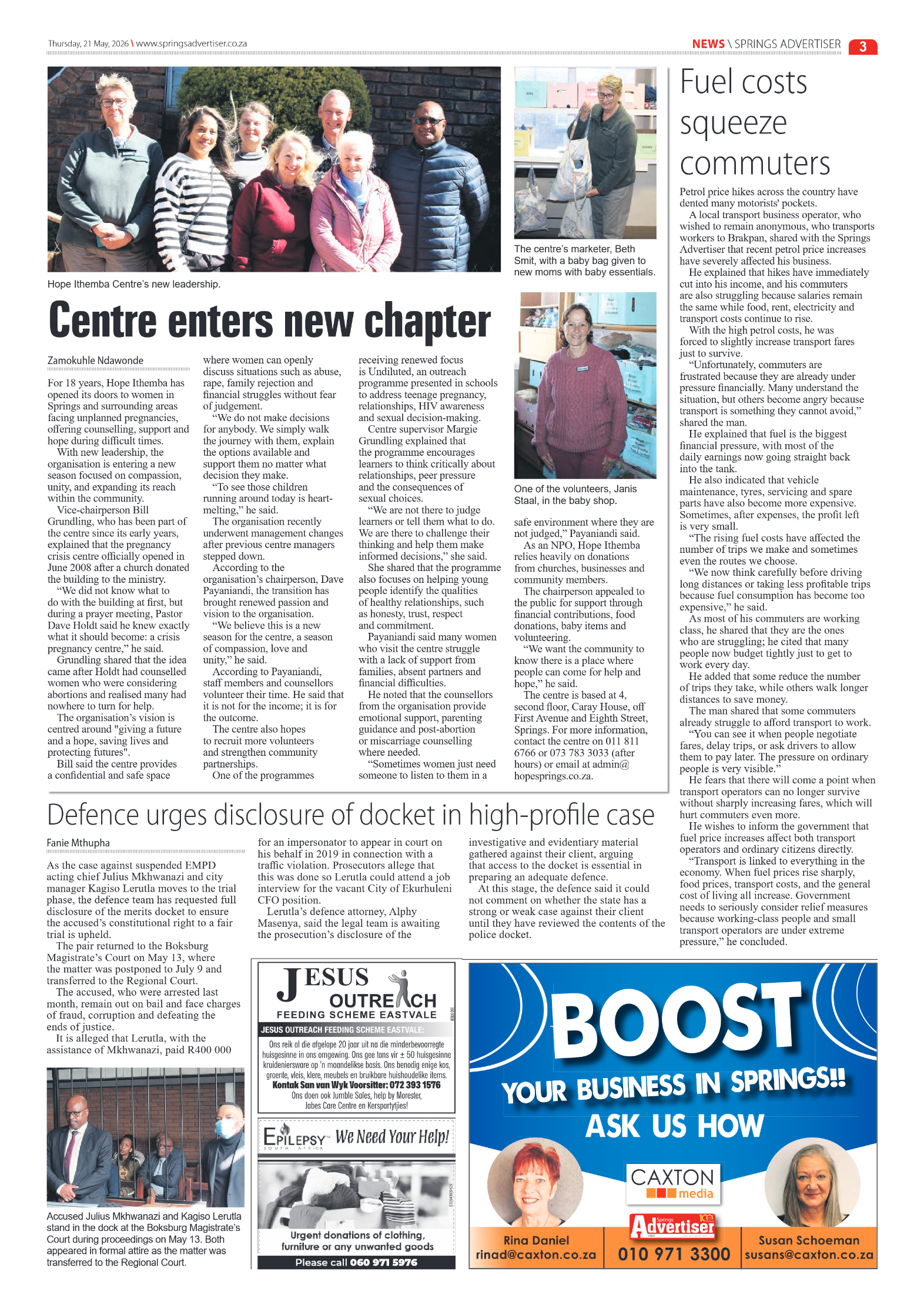 Springs Advertiser 21 May 2026 page 3