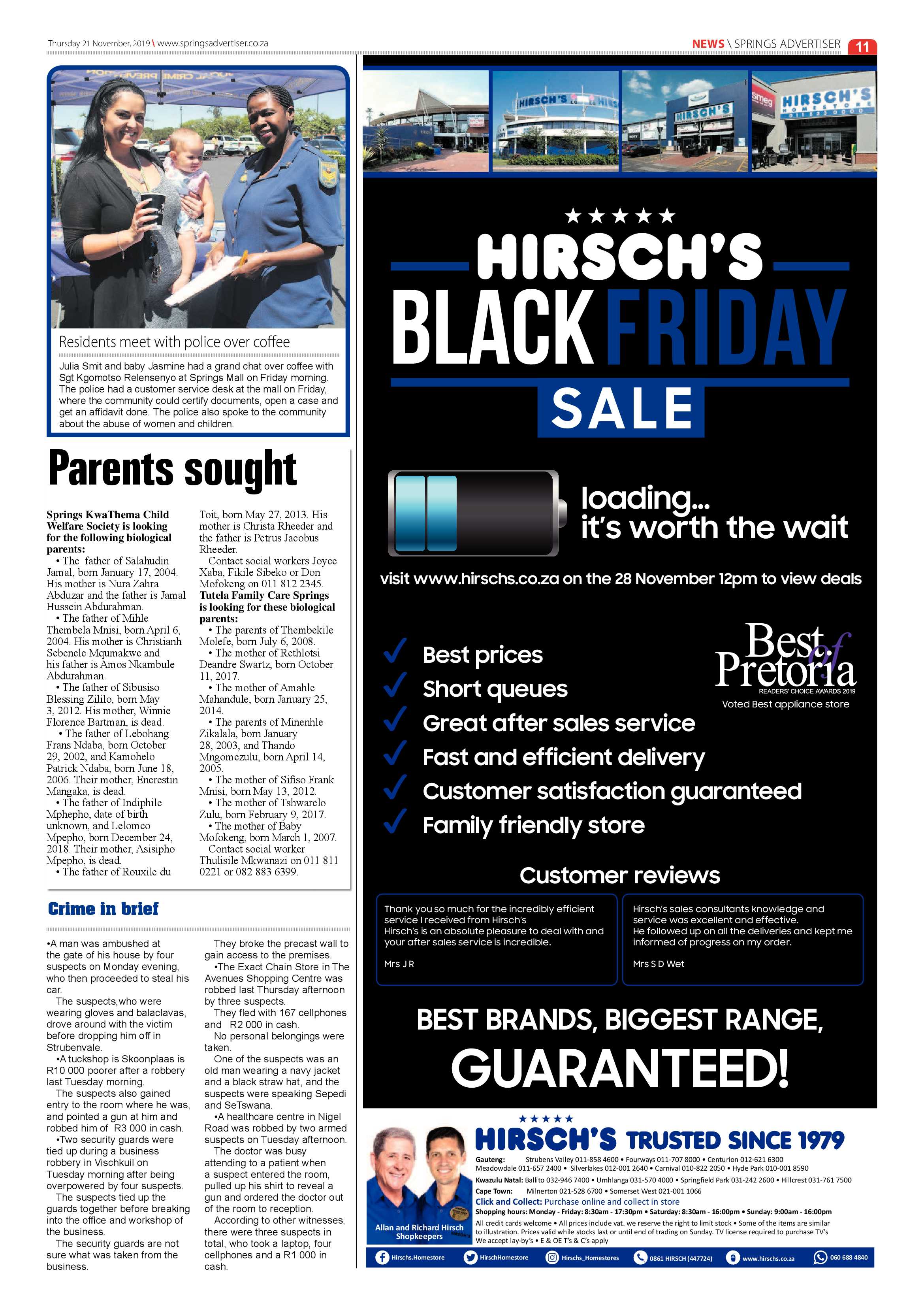 Springs Advertiser 21 November 2019 page 11
