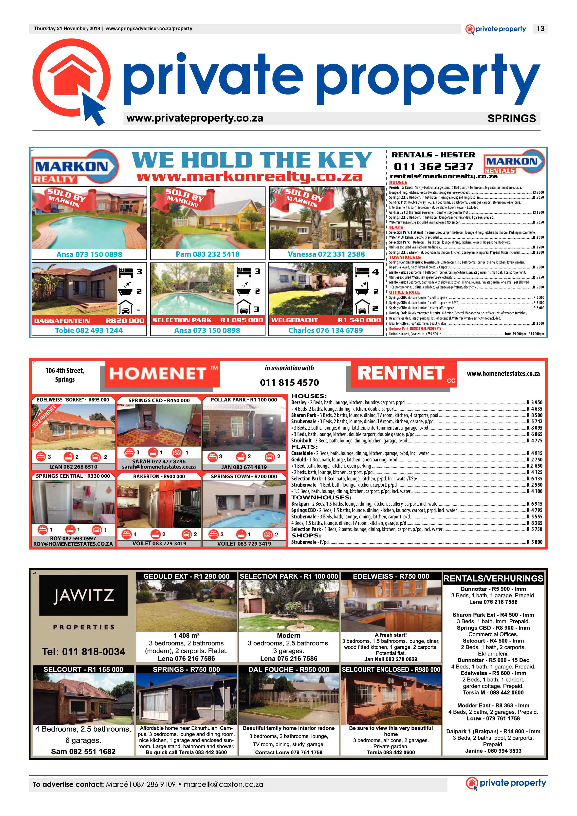 Springs Advertiser 21 November 2019 page 13