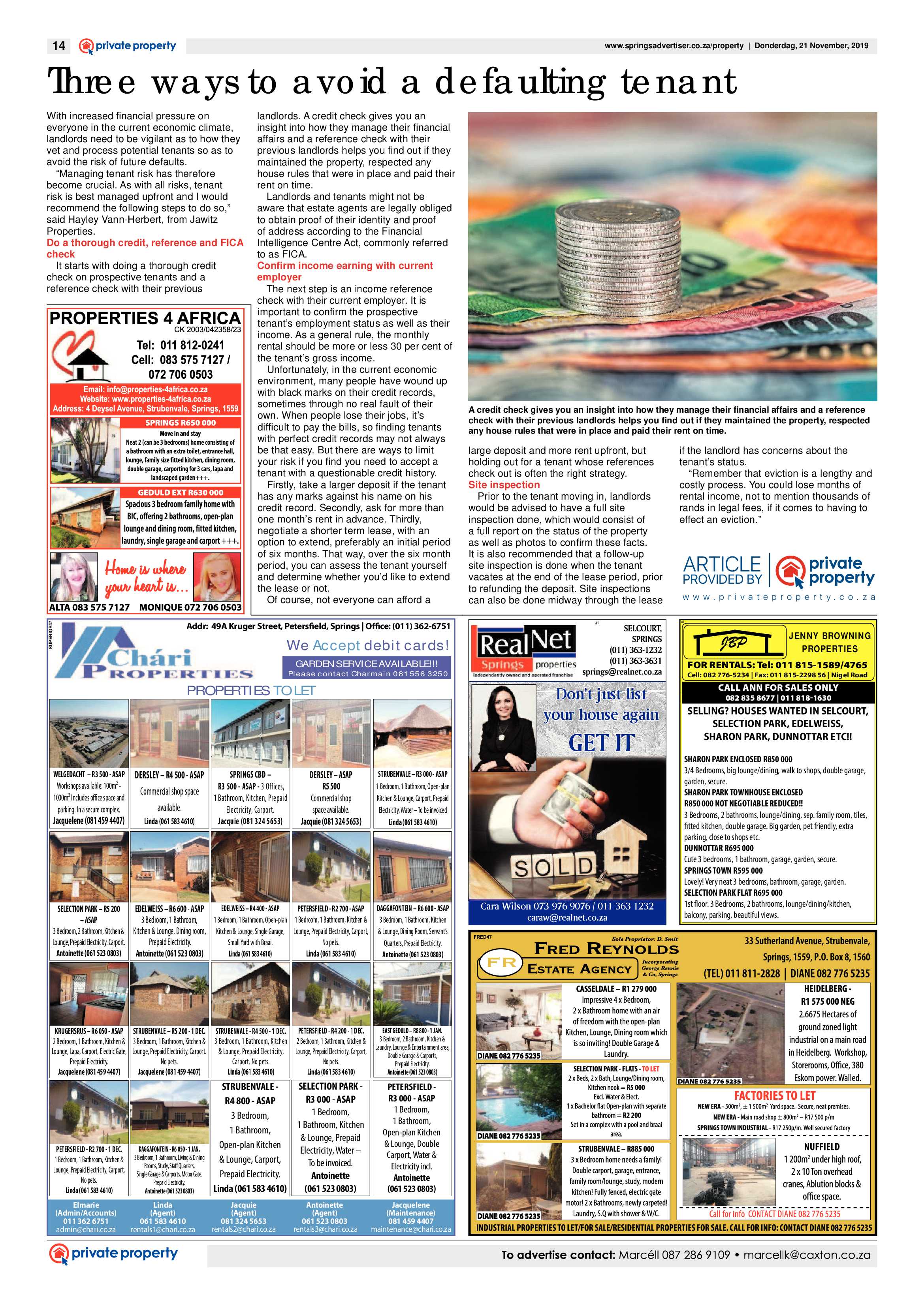 Springs Advertiser 21 November 2019 page 14