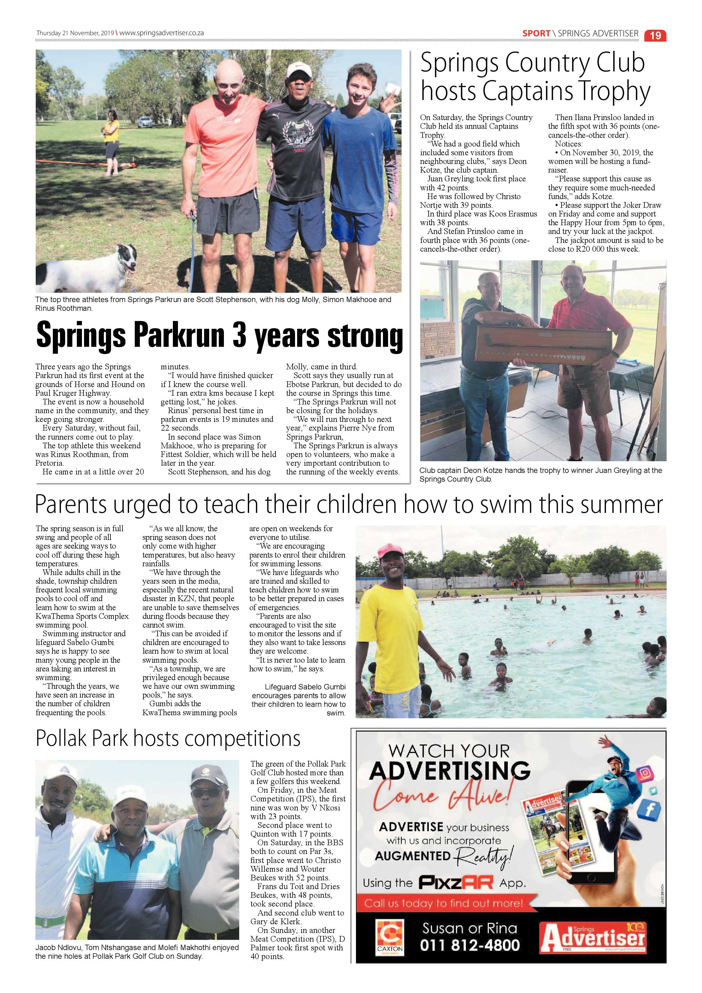 Springs Advertiser 21 November 2019 page 19