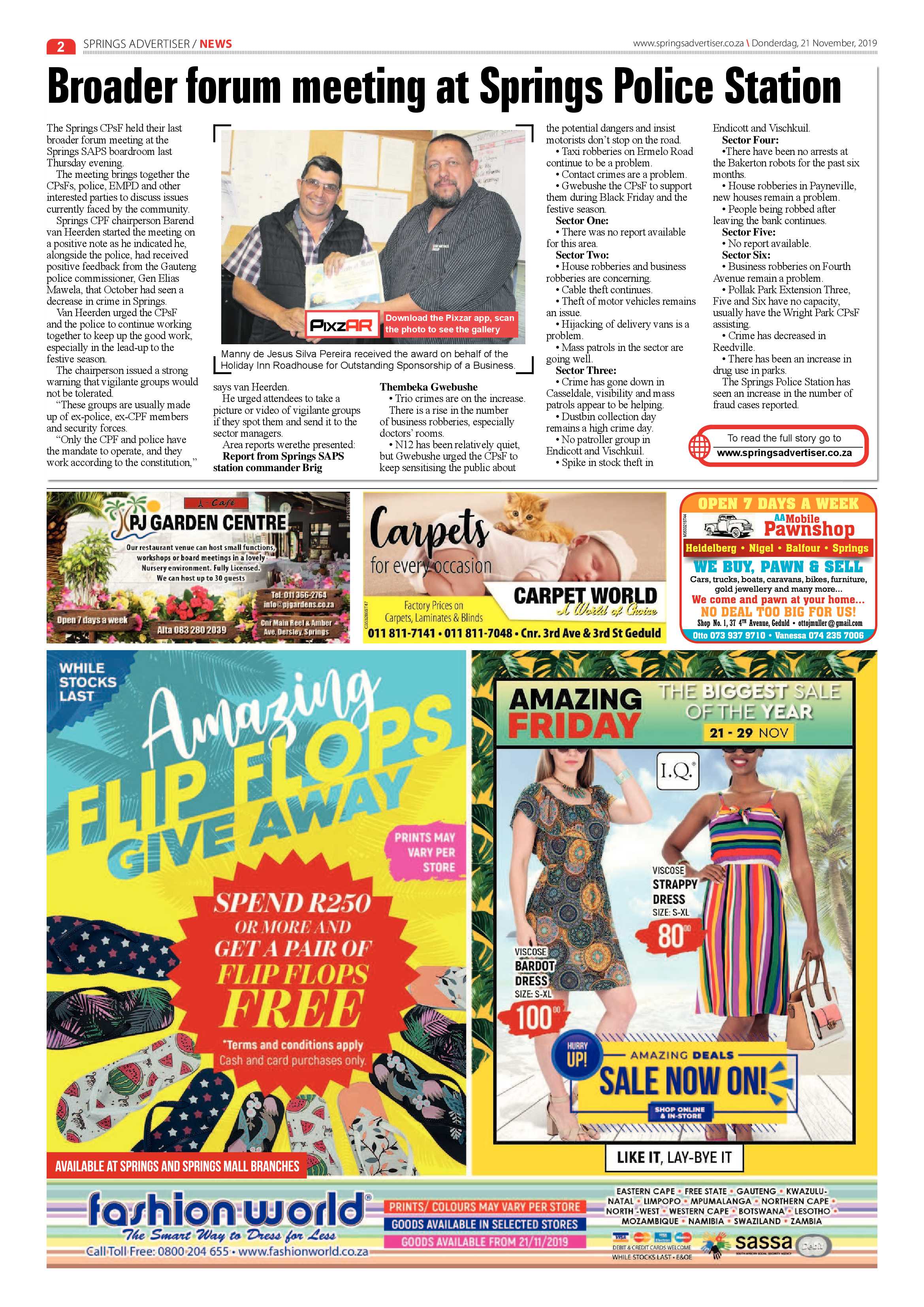 Springs Advertiser 21 November 2019 page 2