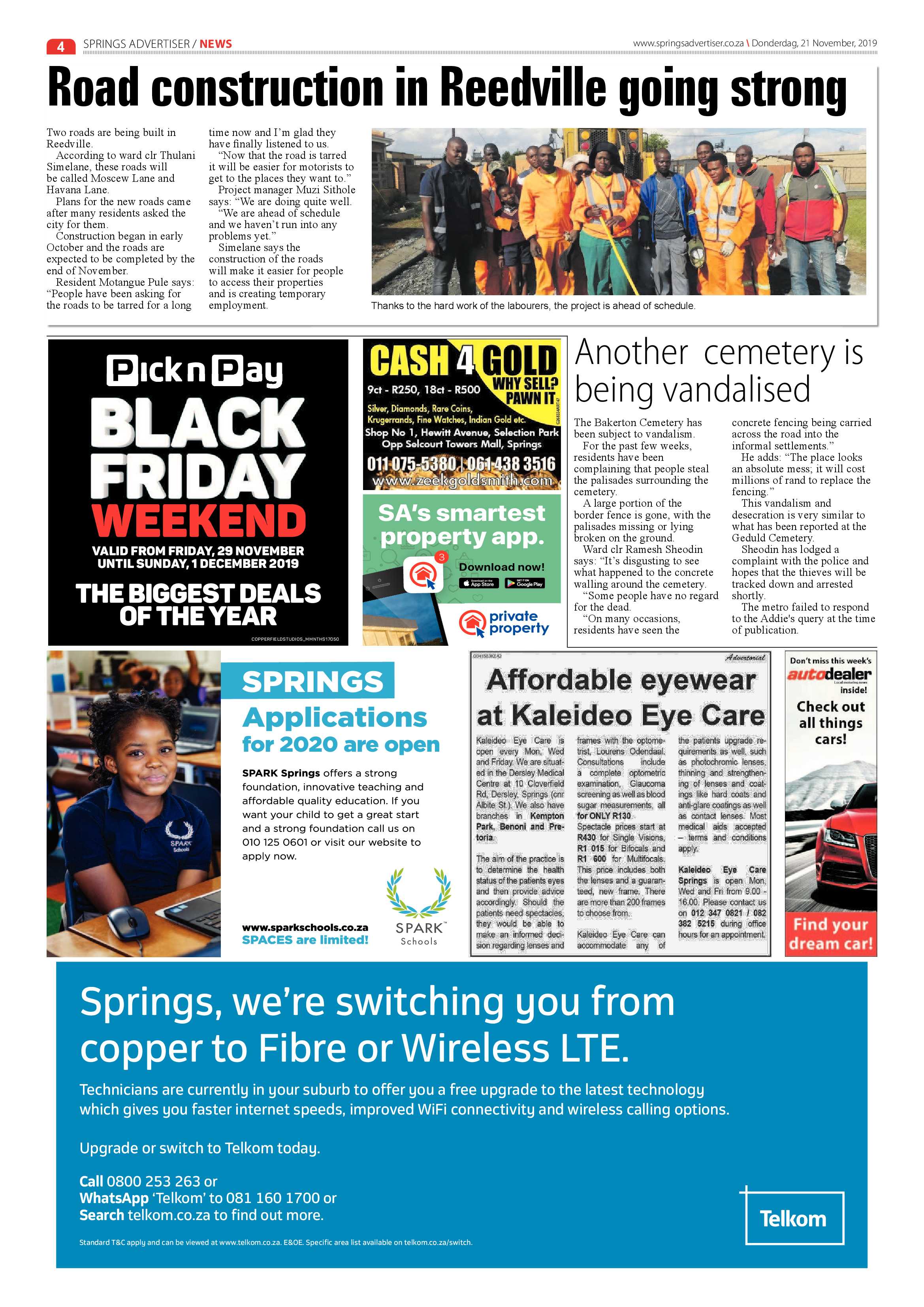 Springs Advertiser 21 November 2019 page 4