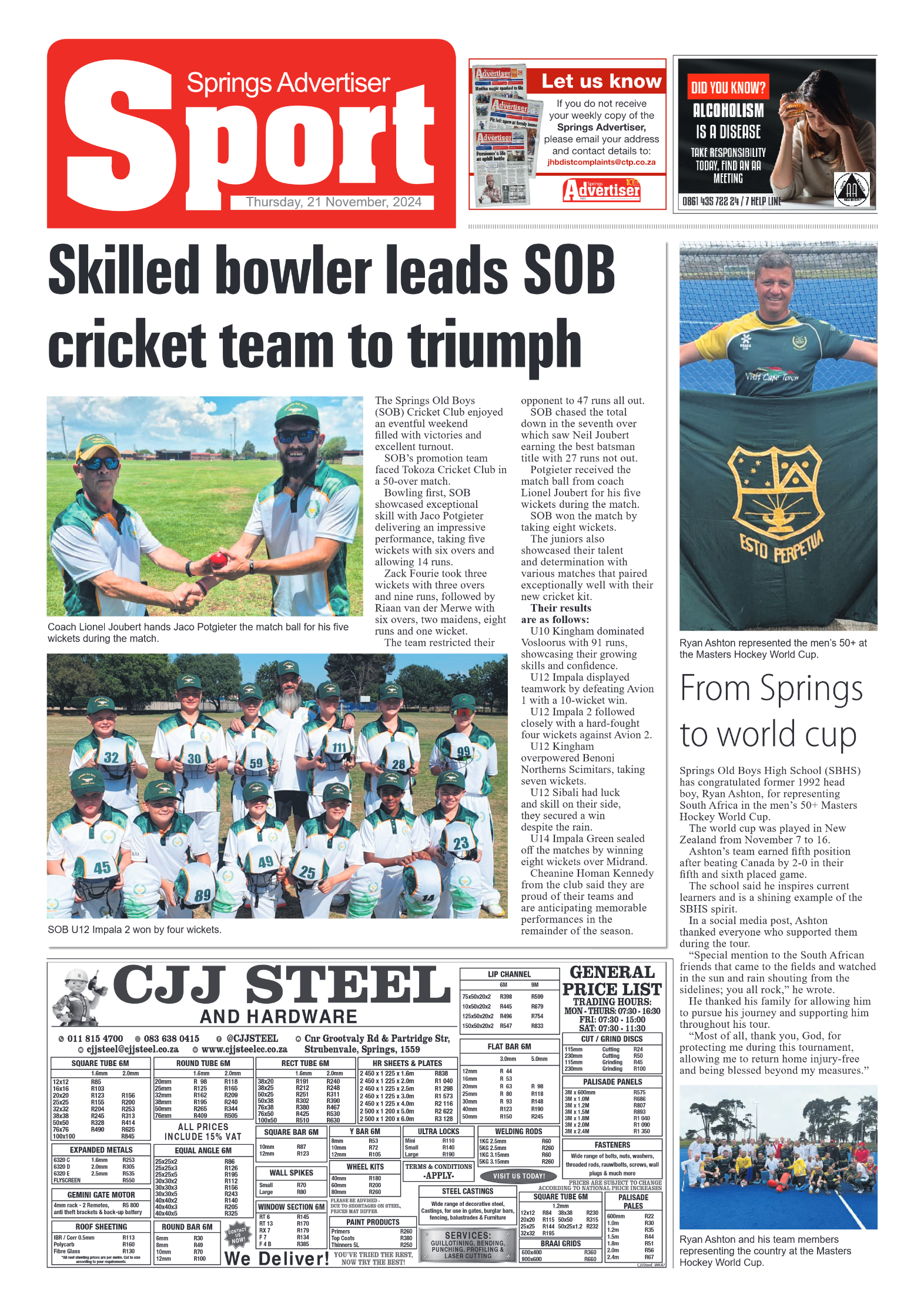 Springs Advertiser 21 November 2024 page 12