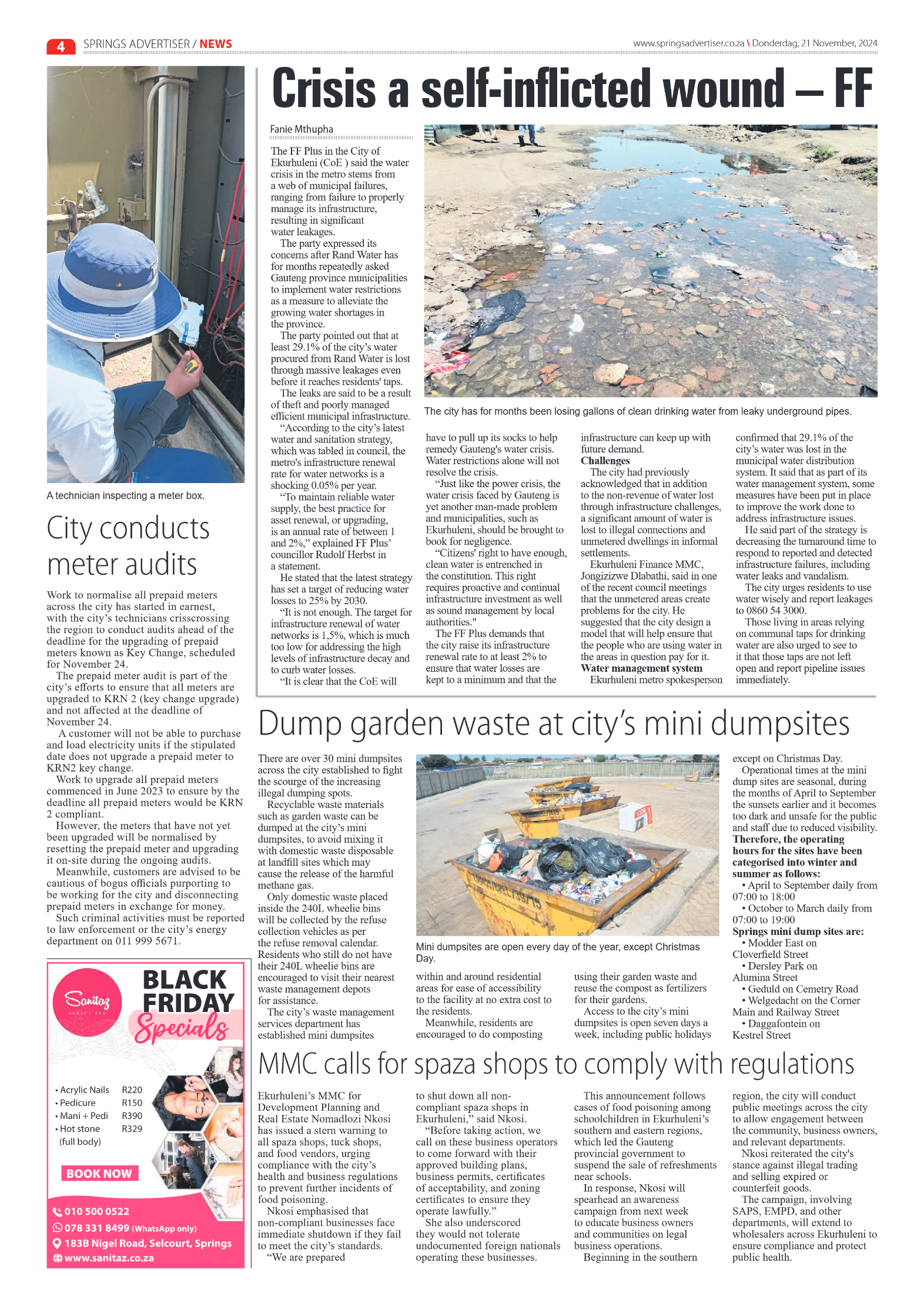 Springs Advertiser 21 November 2024 page 4