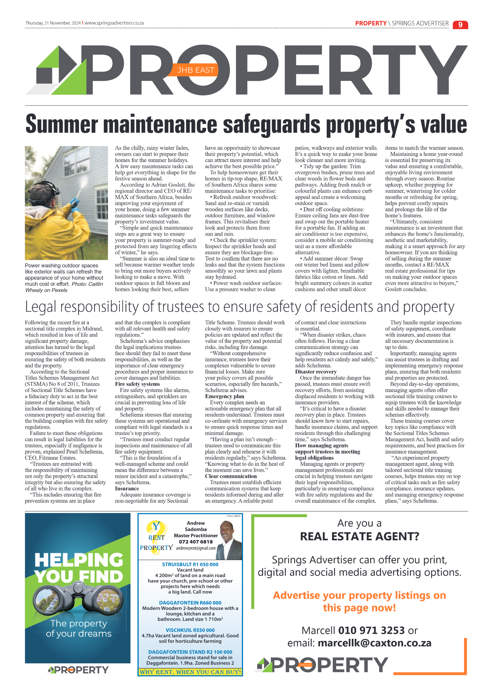 Springs Advertiser 21 November 2024 page 9