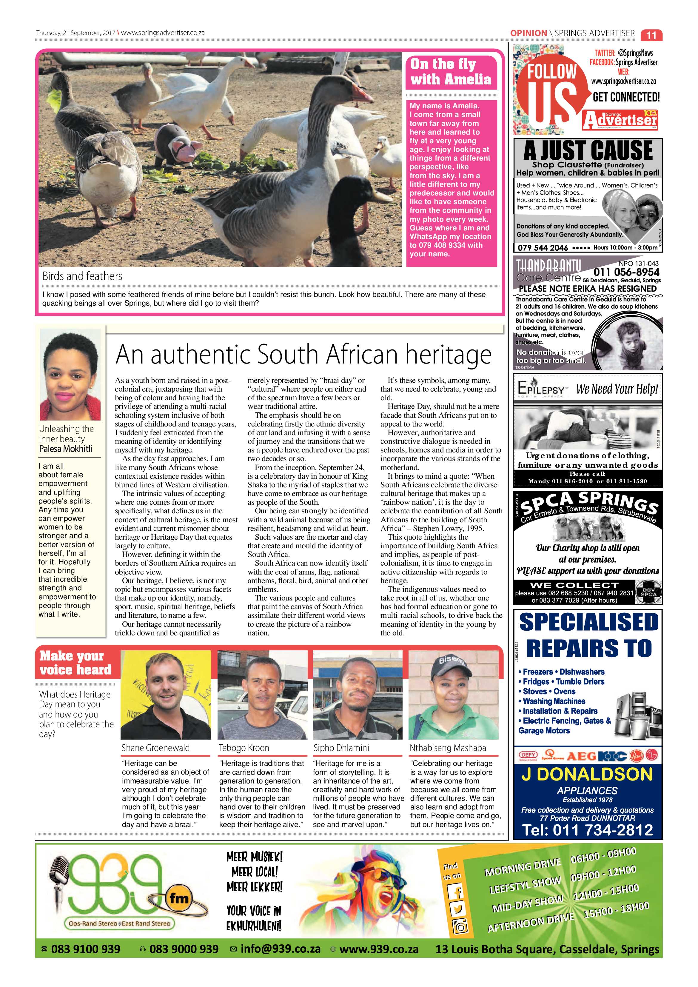 Springs Advertiser 21 September 2017 page 11