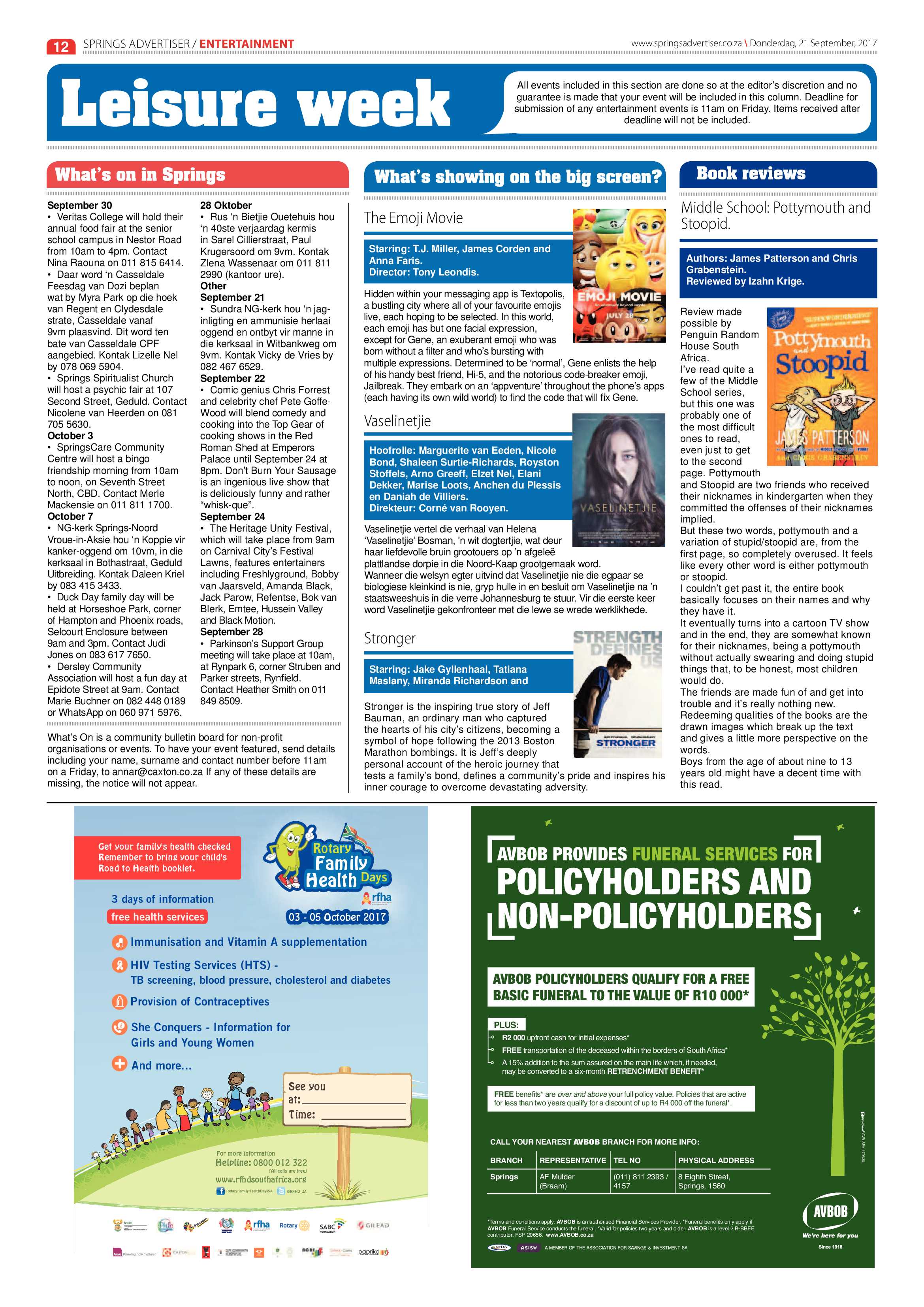 Springs Advertiser 21 September 2017 page 12
