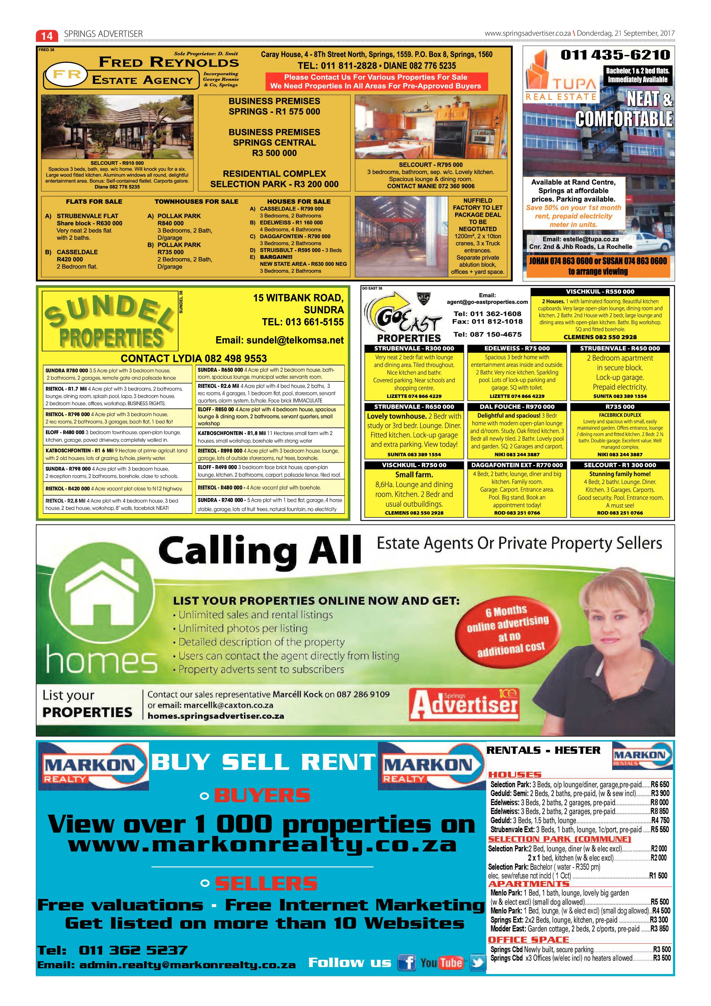 Springs Advertiser 21 September 2017 page 14