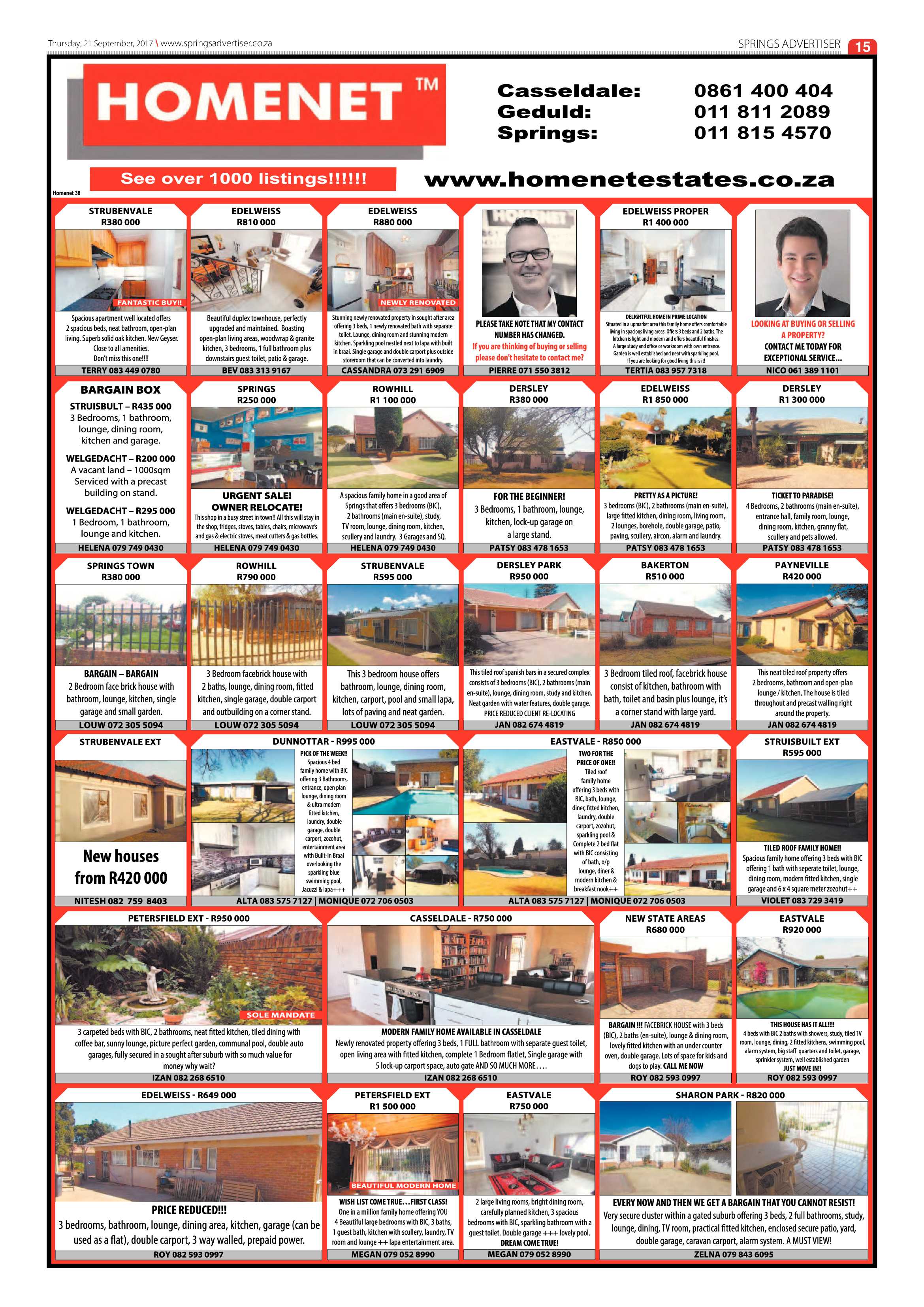 Springs Advertiser 21 September 2017 page 15