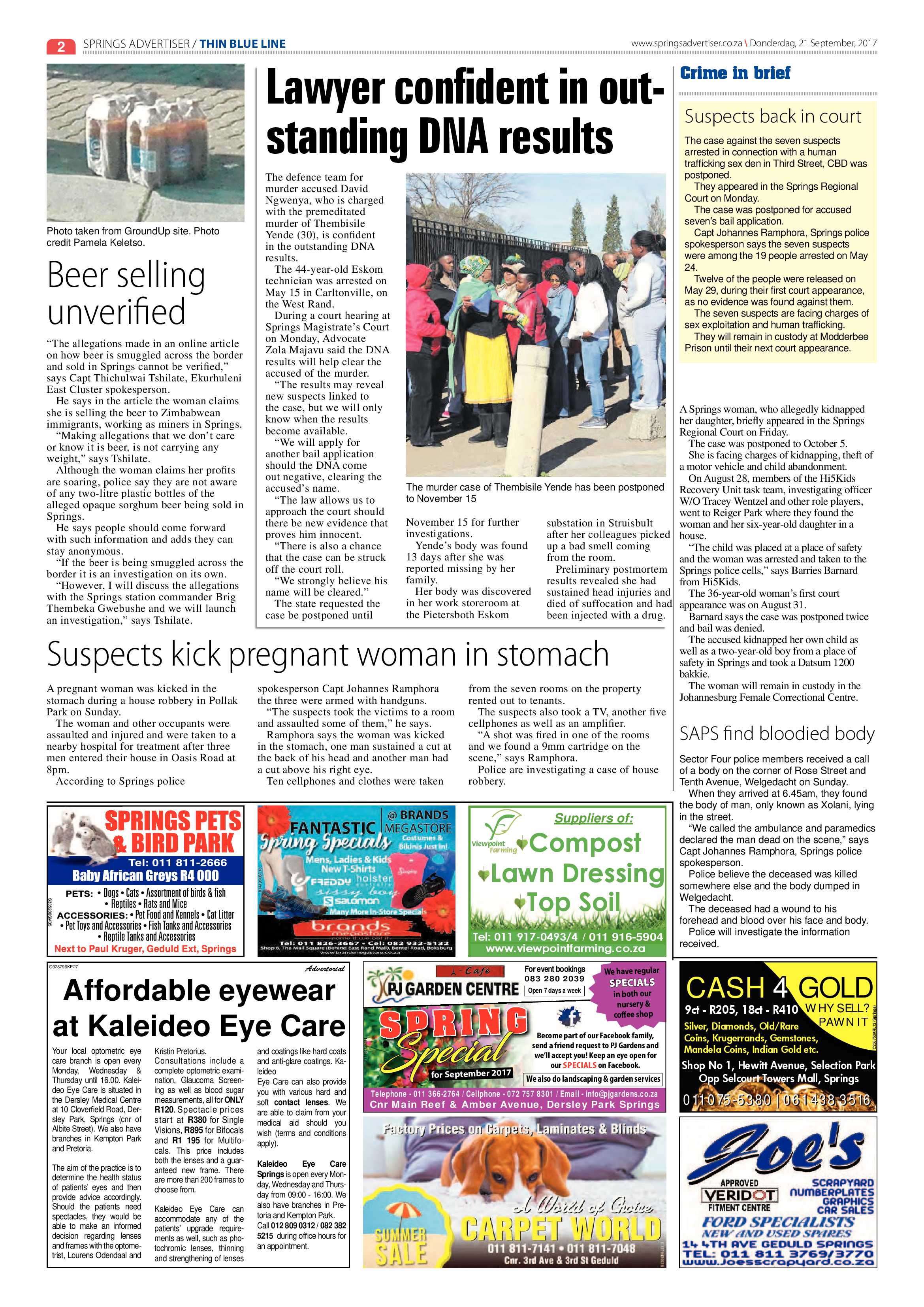 Springs Advertiser 21 September 2017 page 2