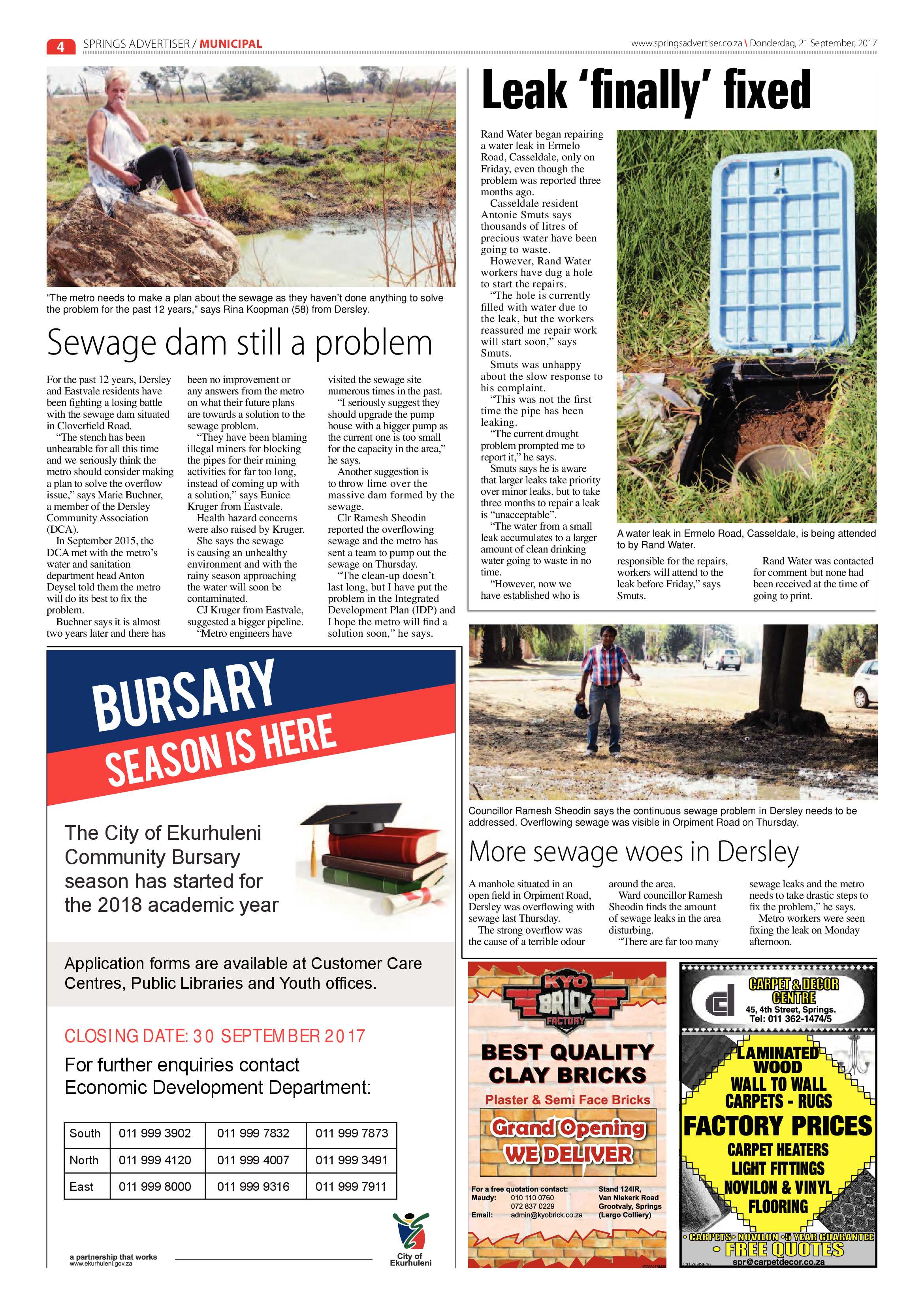 Springs Advertiser 21 September 2017 page 4