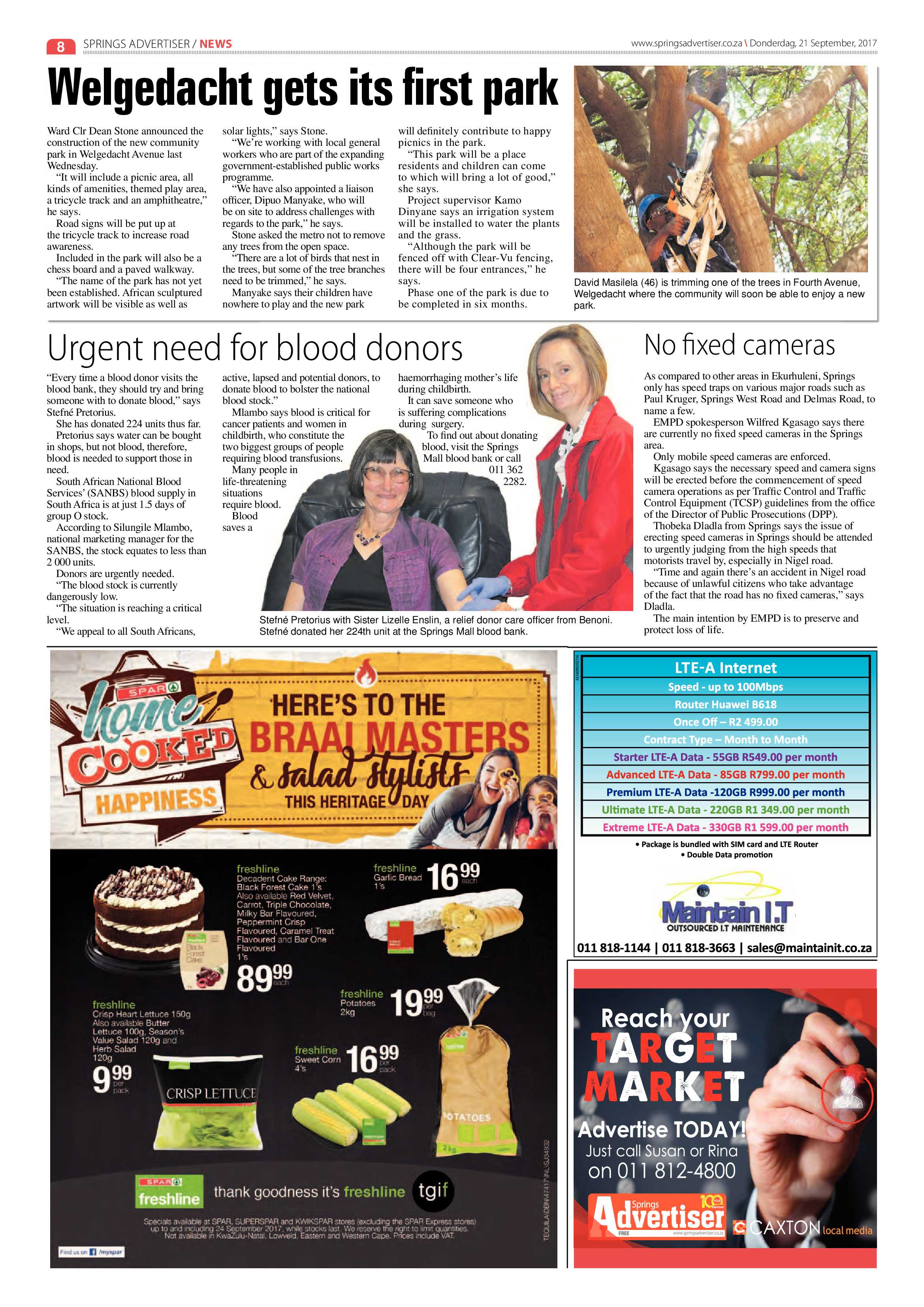 Springs Advertiser 21 September 2017 page 8