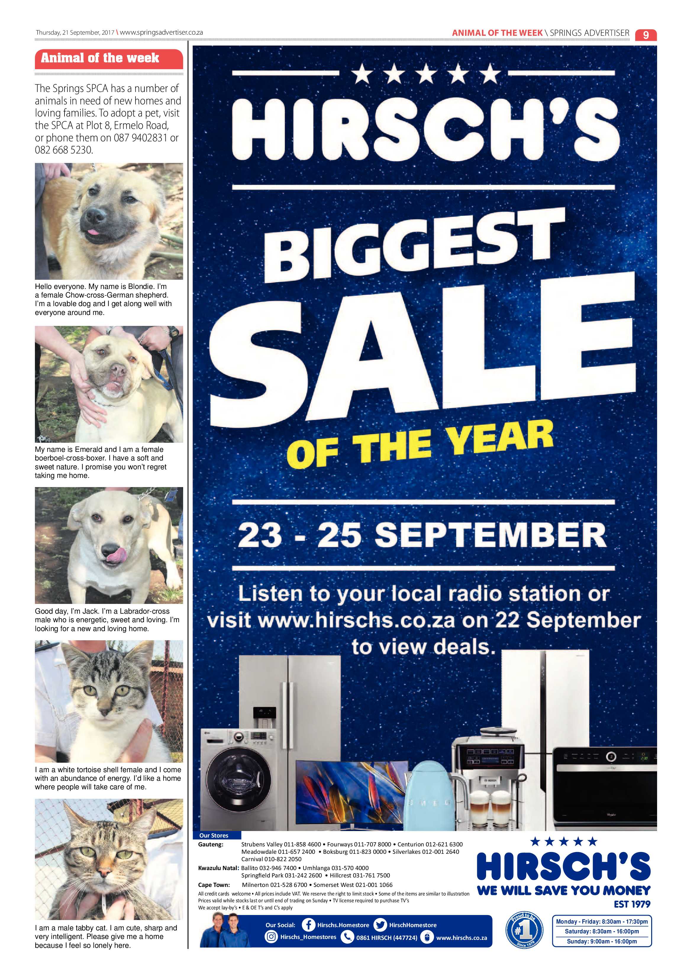 Springs Advertiser 21 September 2017 page 9