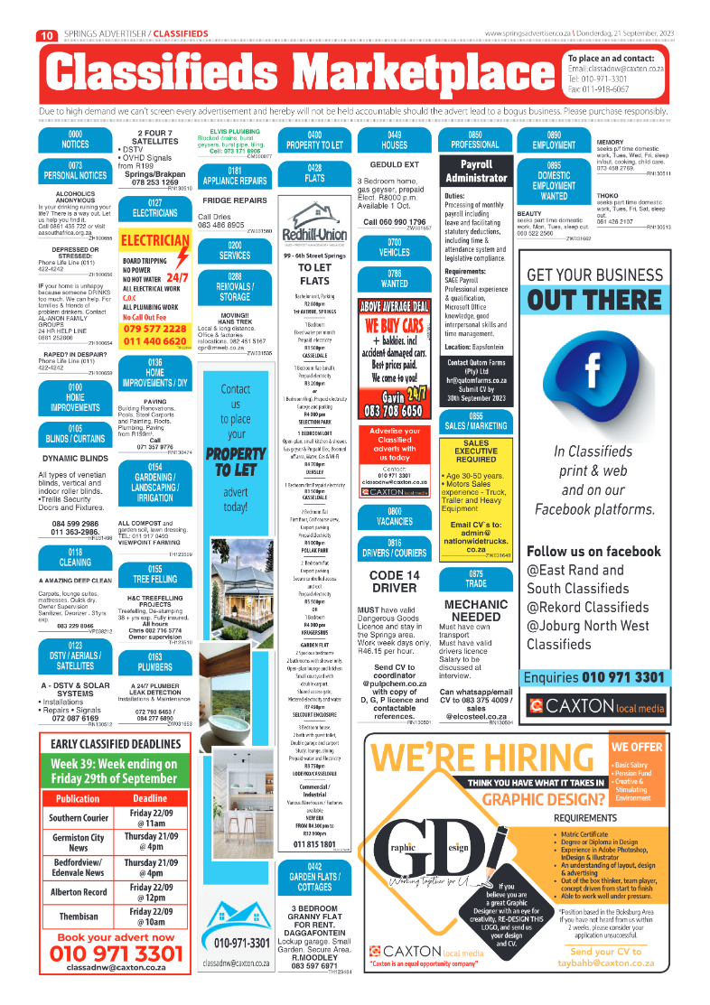 Springs Advertiser 21 September 2023 page 10