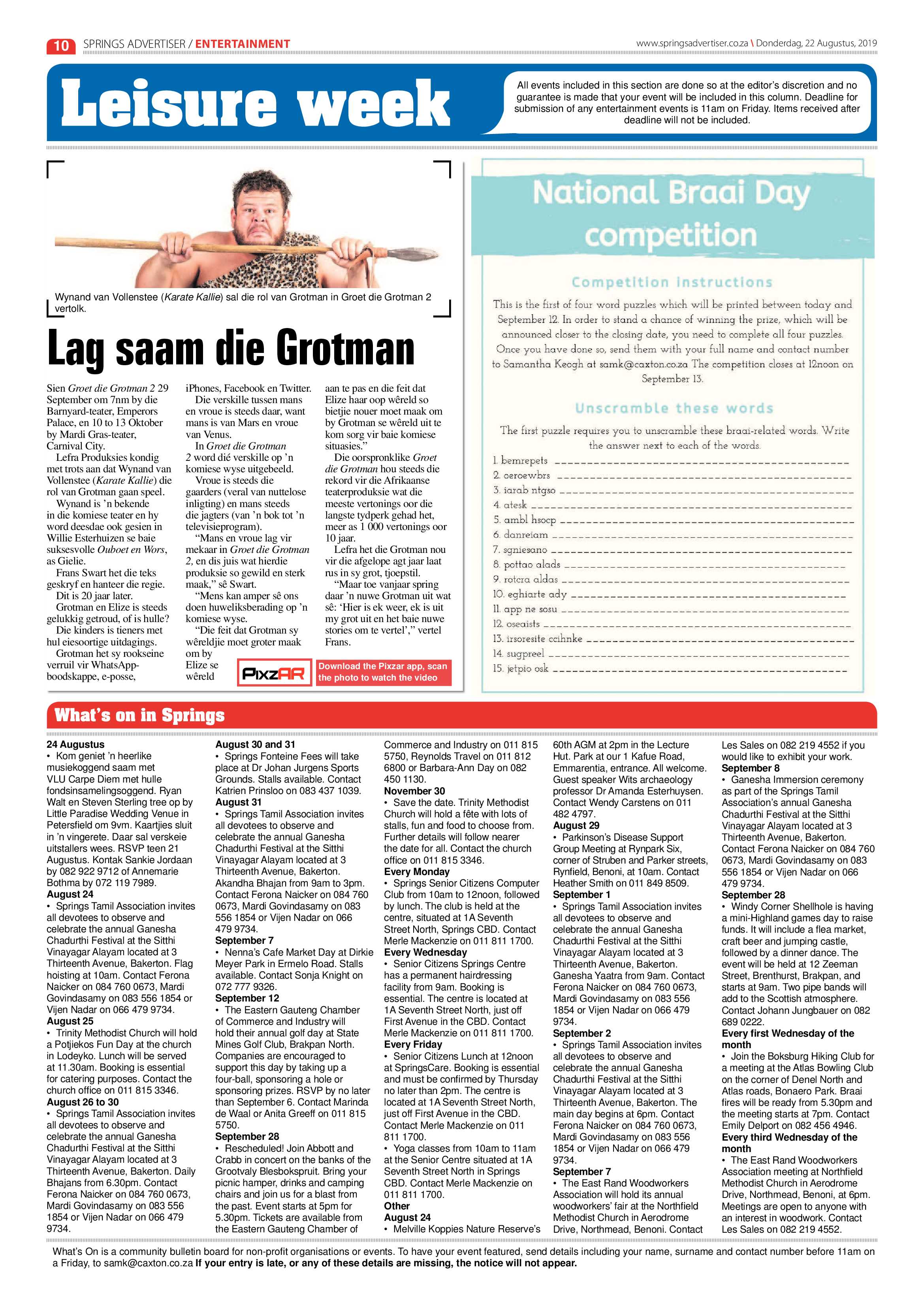 Springs Advertiser 22 August 2019 page 10