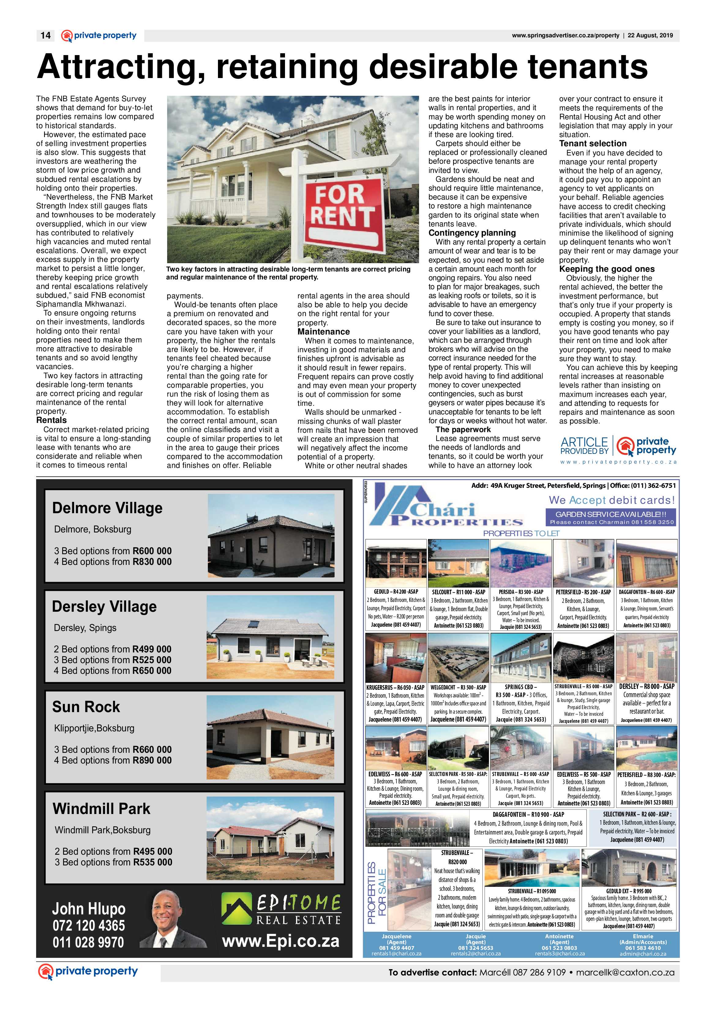 Springs Advertiser 22 August 2019 page 14