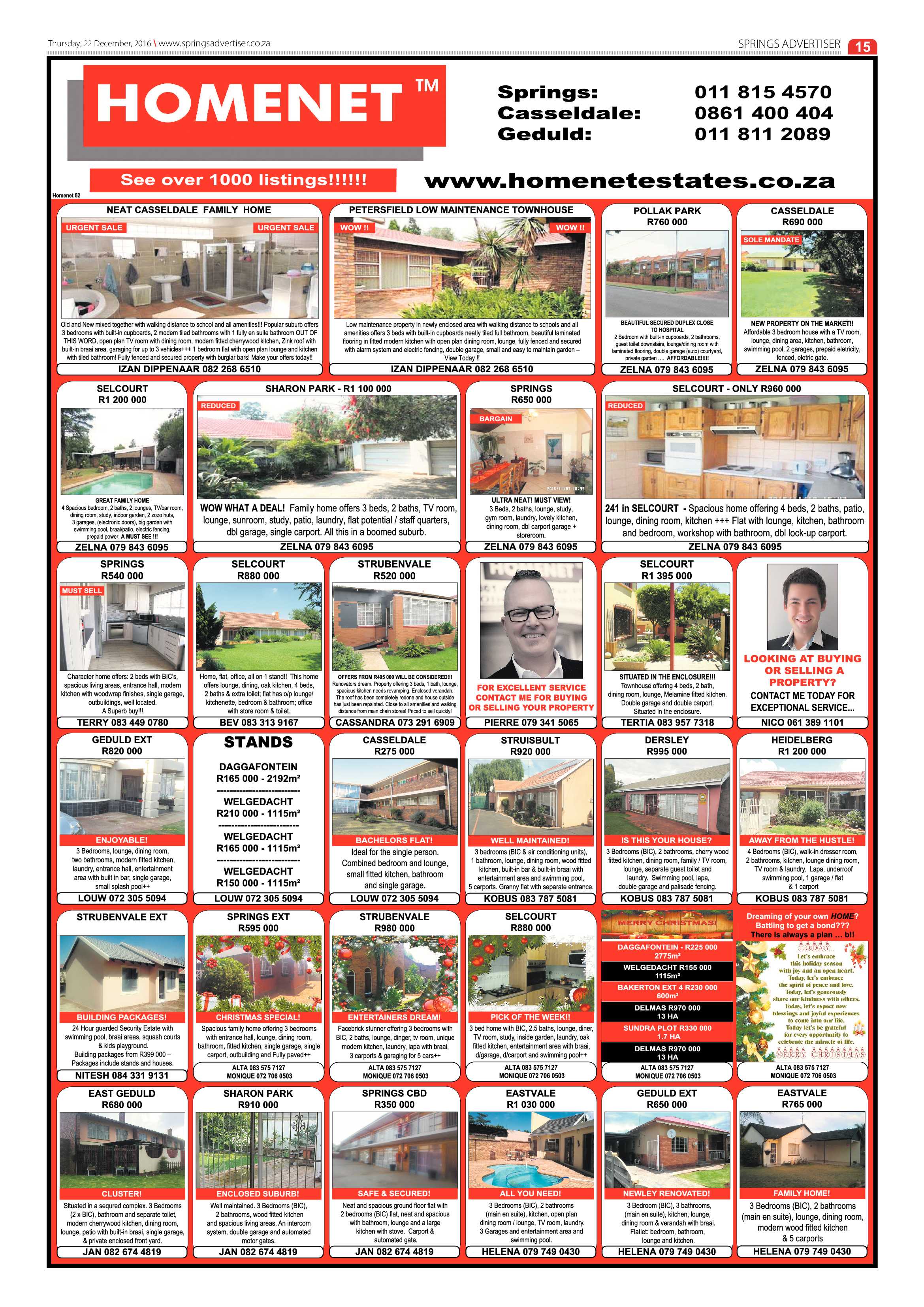 Springs Advertiser 22 December 2016 page 15