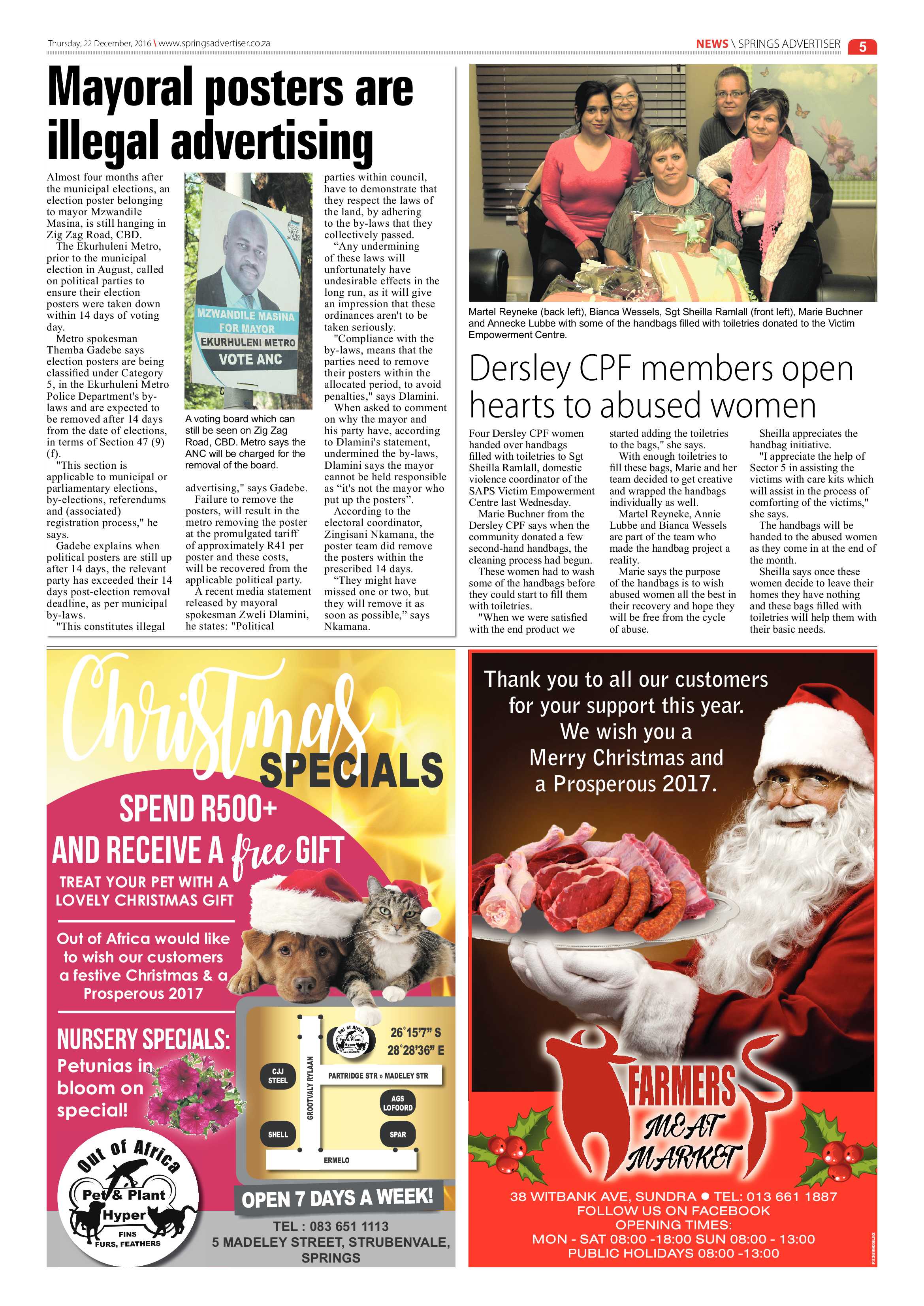 Springs Advertiser 22 December 2016 page 5