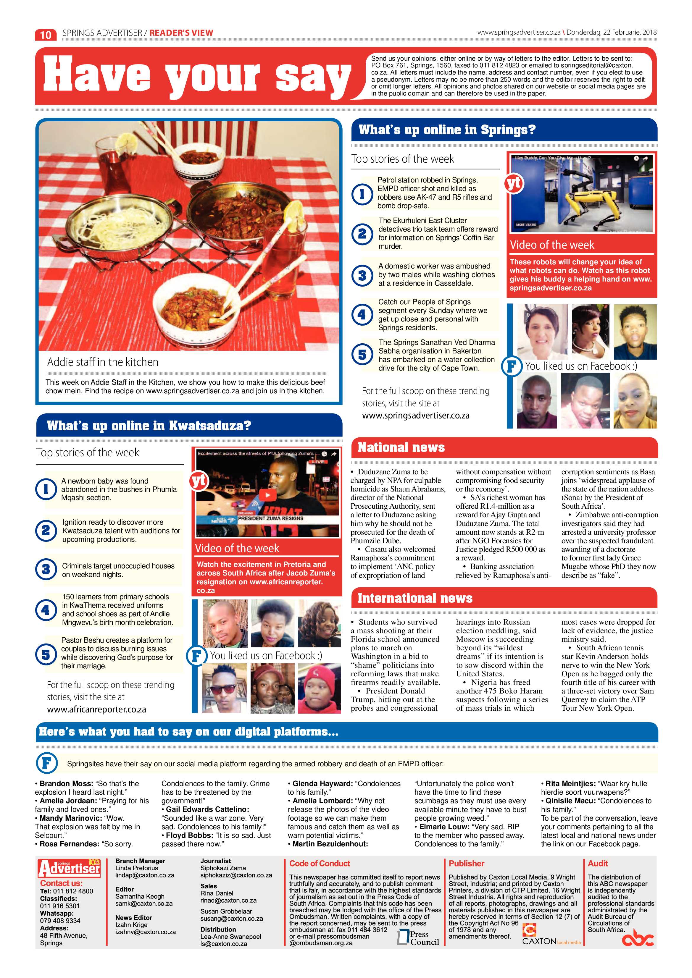 Springs Advertiser 22 February 2018 page 12