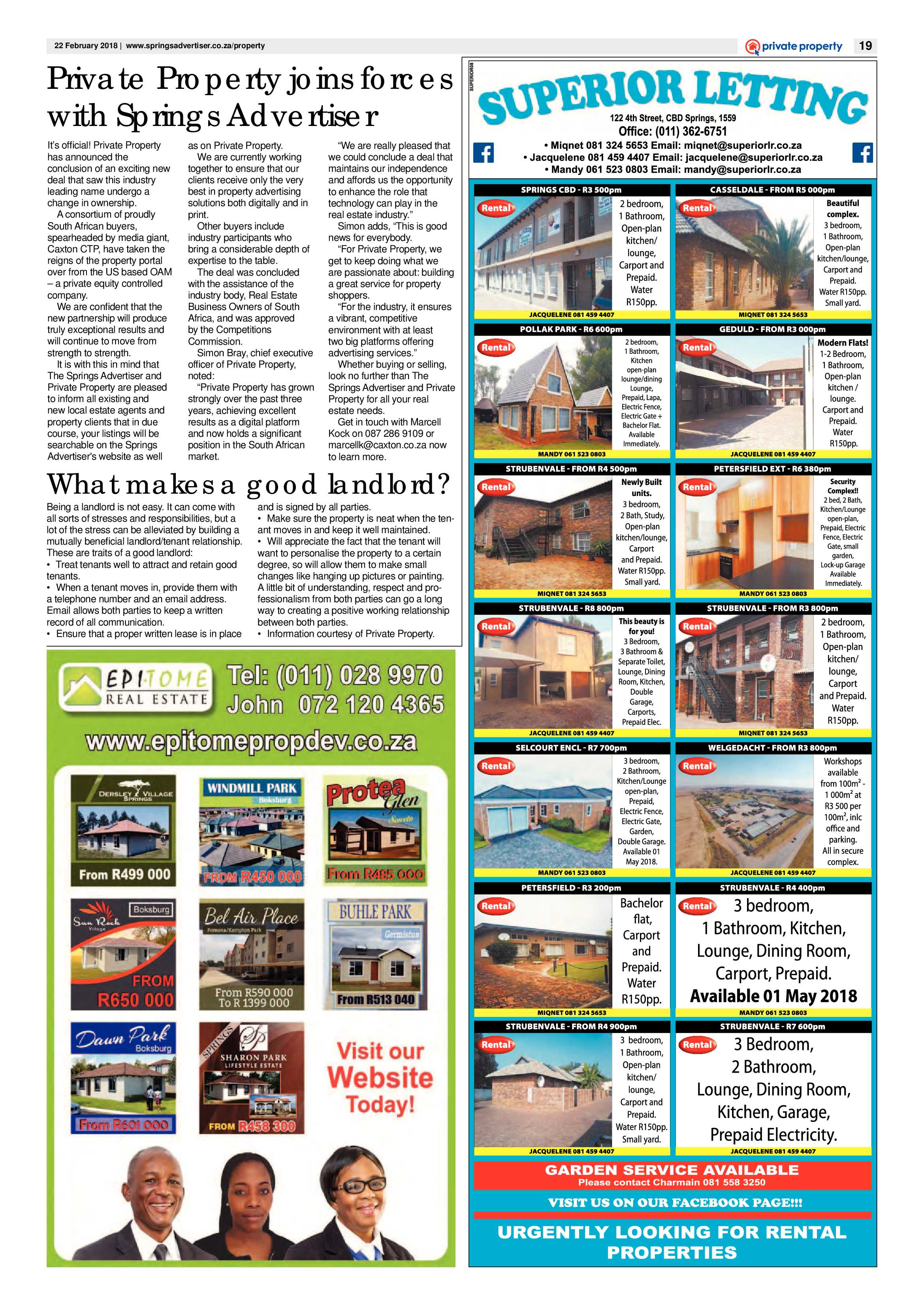 Springs Advertiser 22 February 2018 page 21