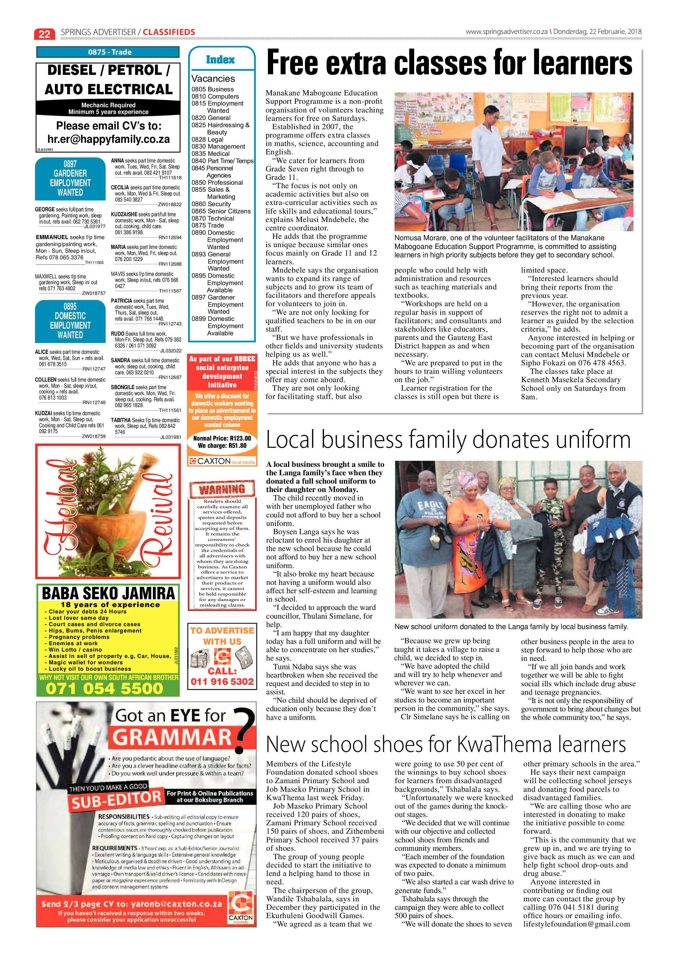 Springs Advertiser 22 February 2018 page 24