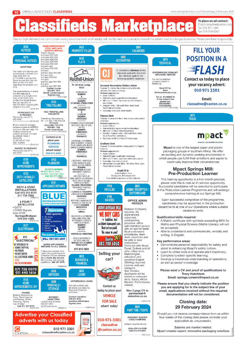 Springs Advertiser 22 February 2024 page 10